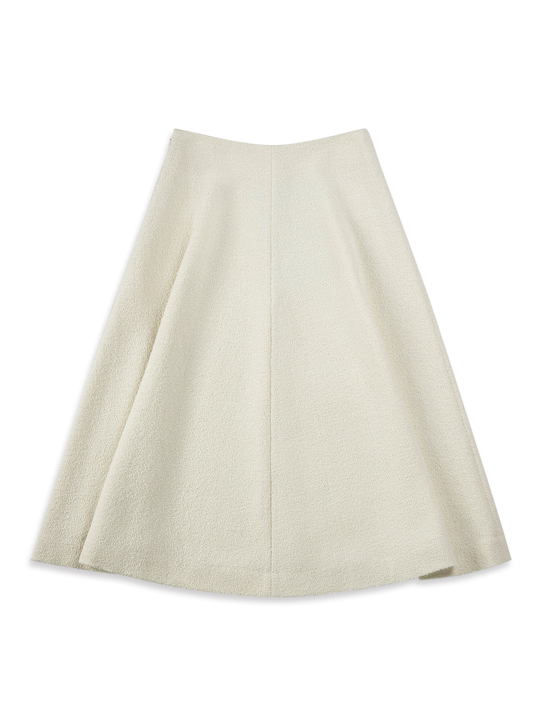 Textured Wool Flare Skirt