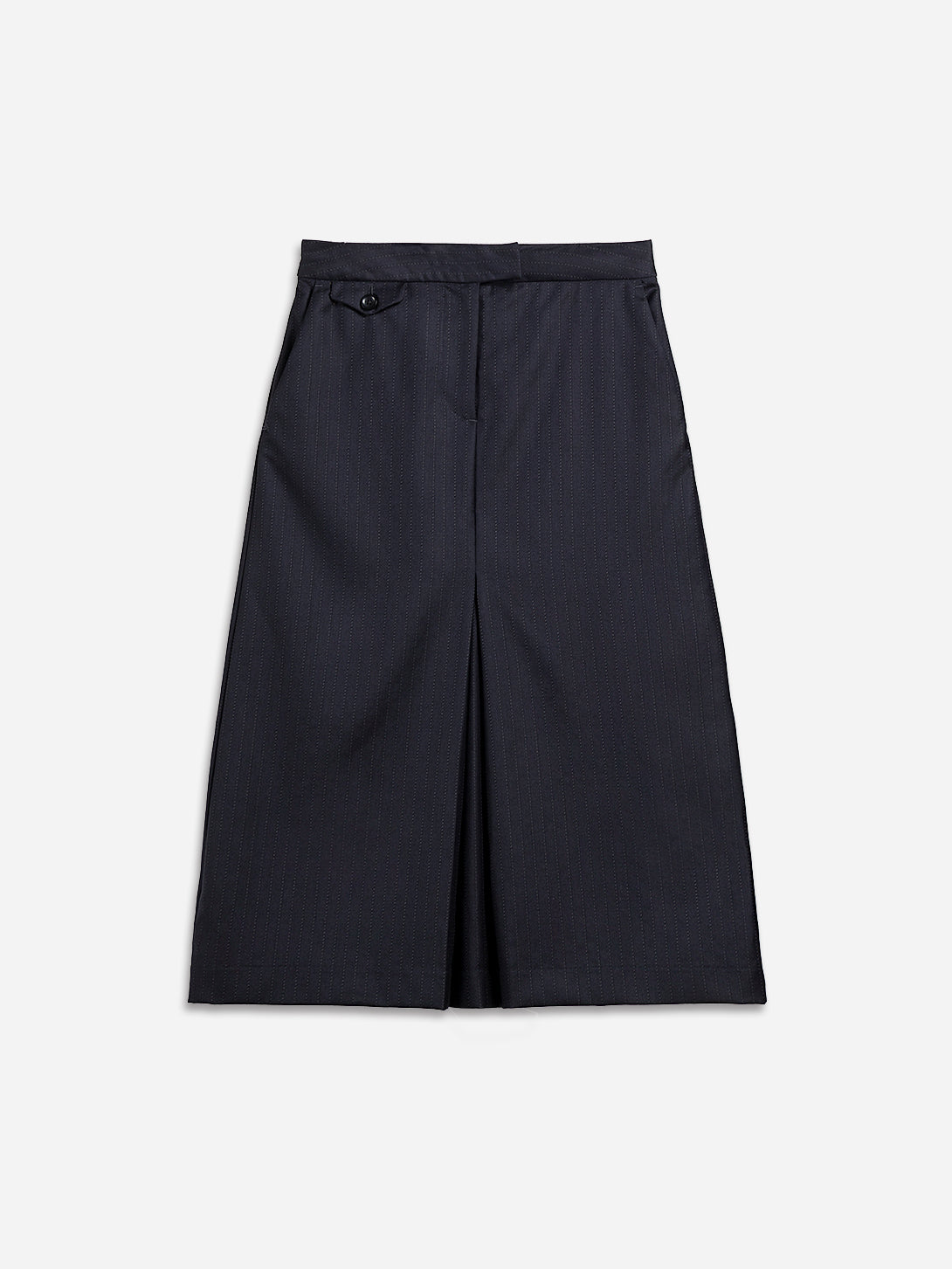 Wool Pinstriped Skirt