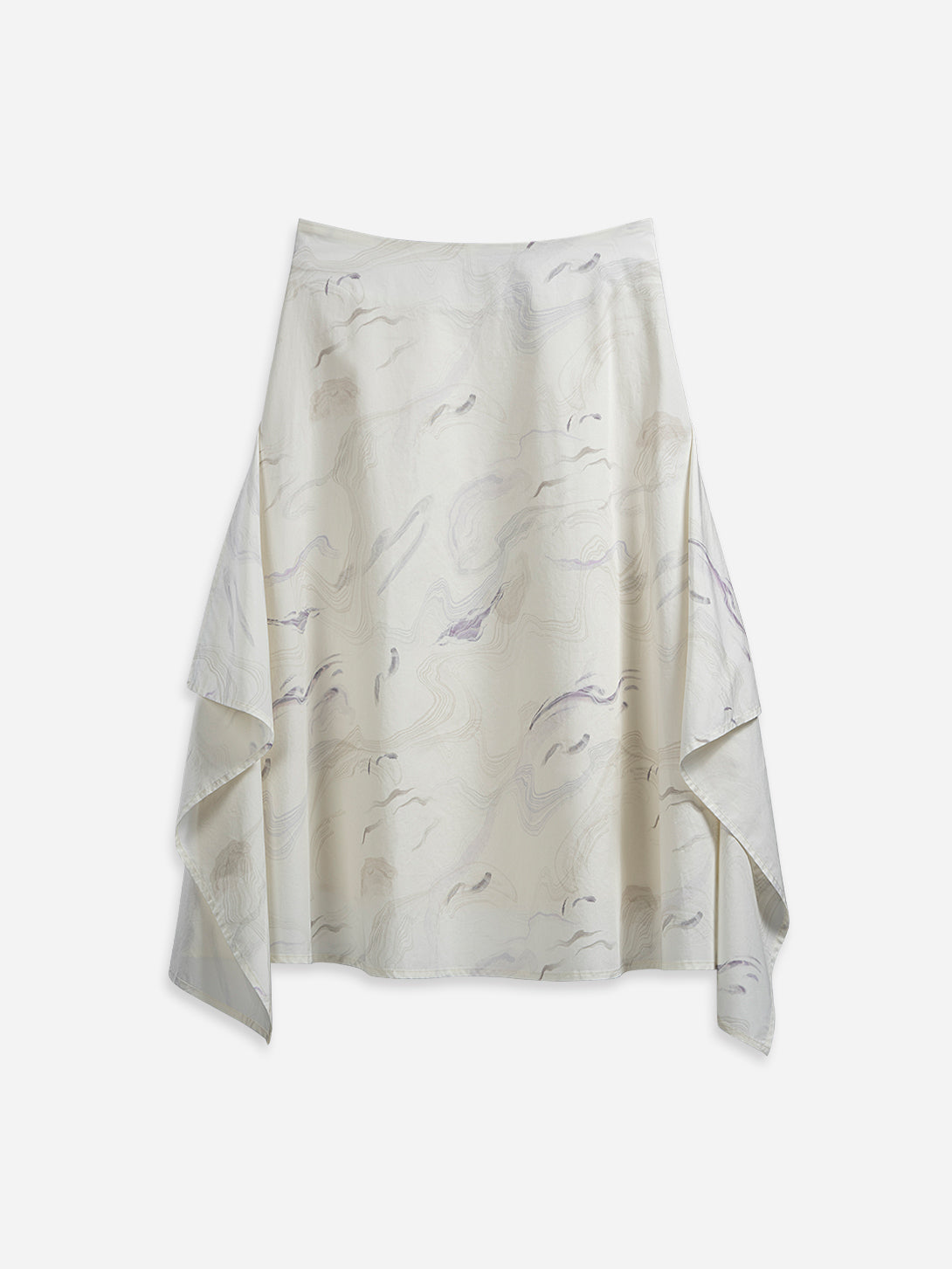 AOP Draped Skirt
