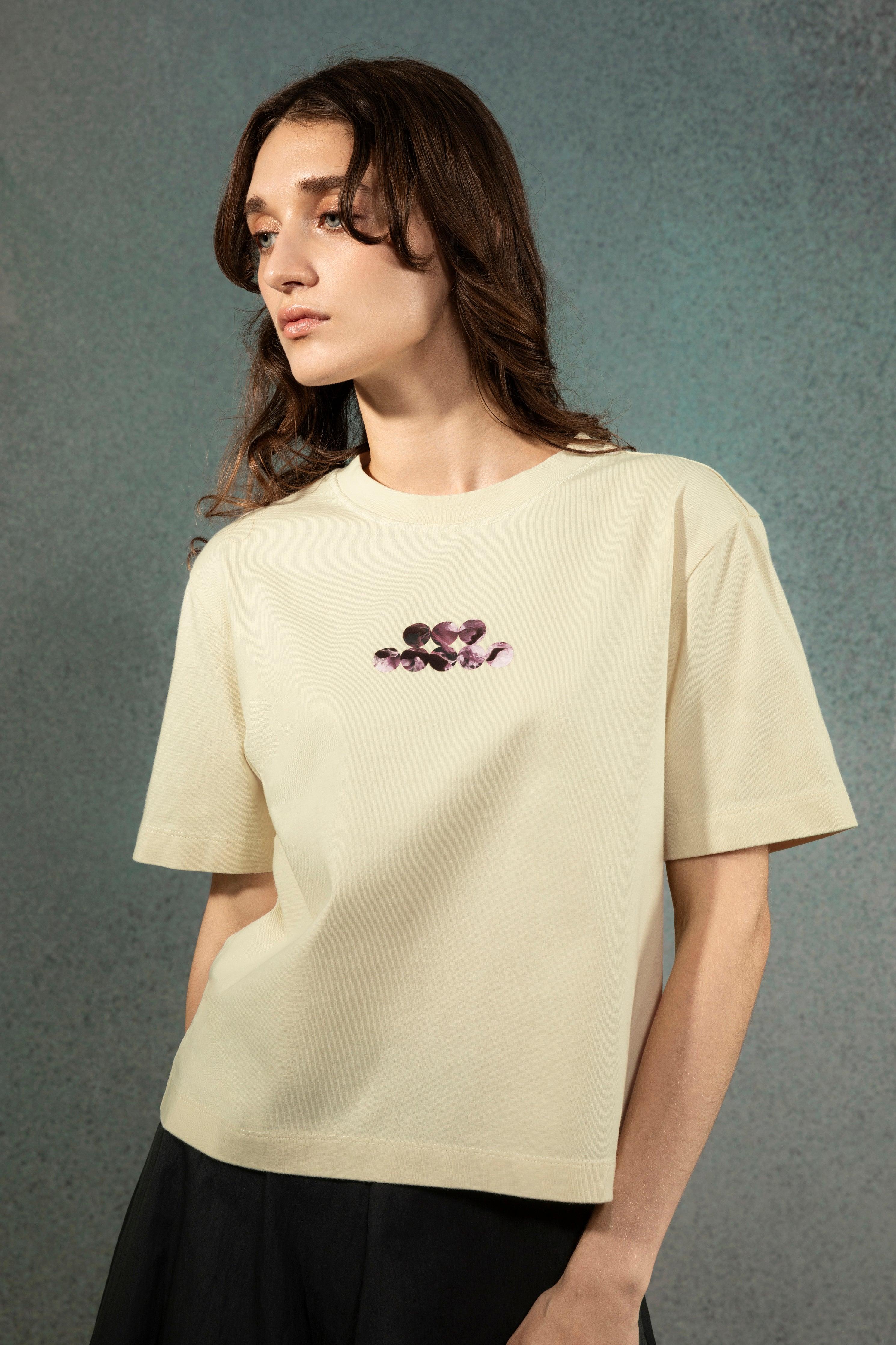 Flocking Print Symbol Tee