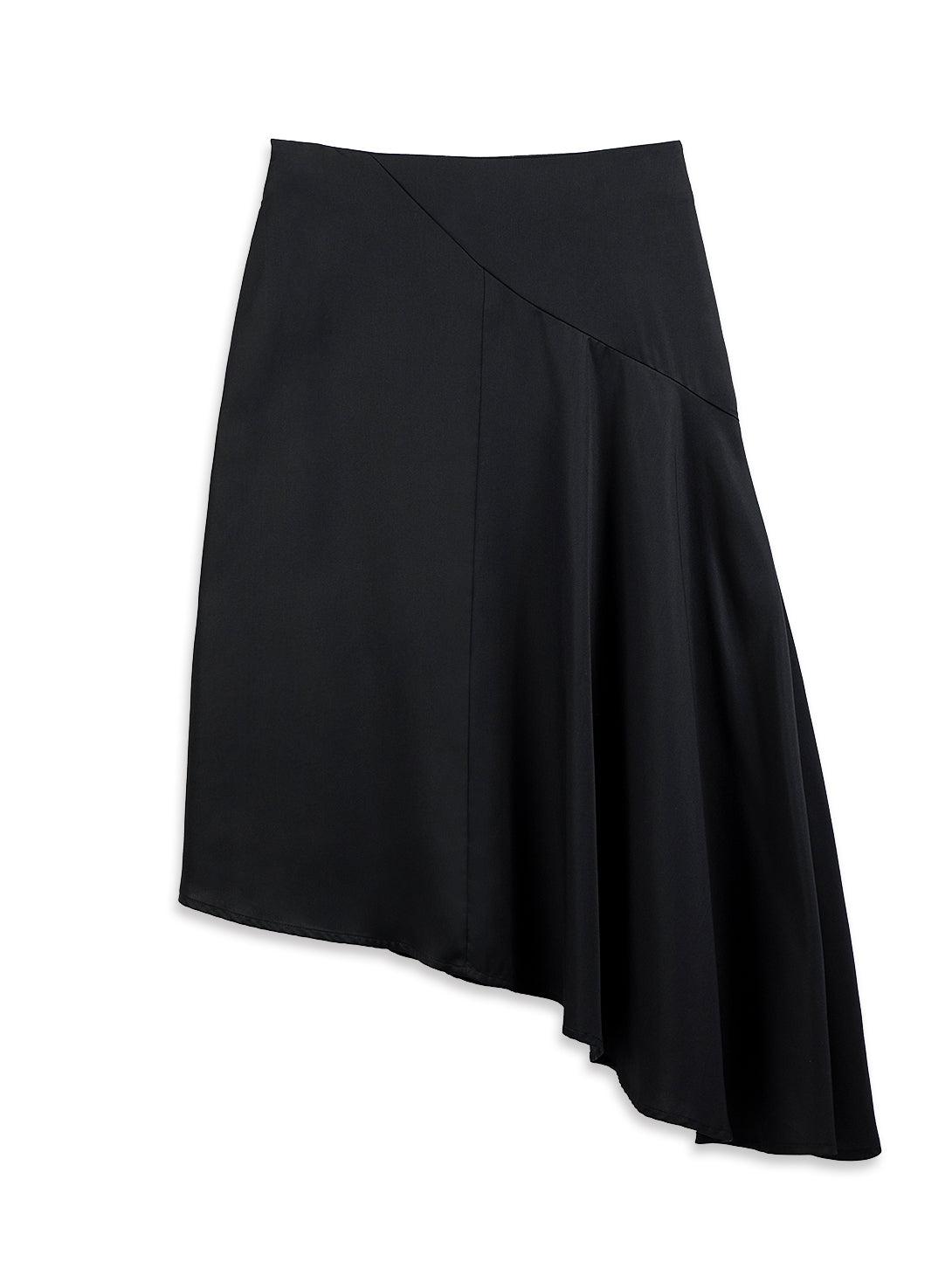 Asymmetric Hem Flare Skirt