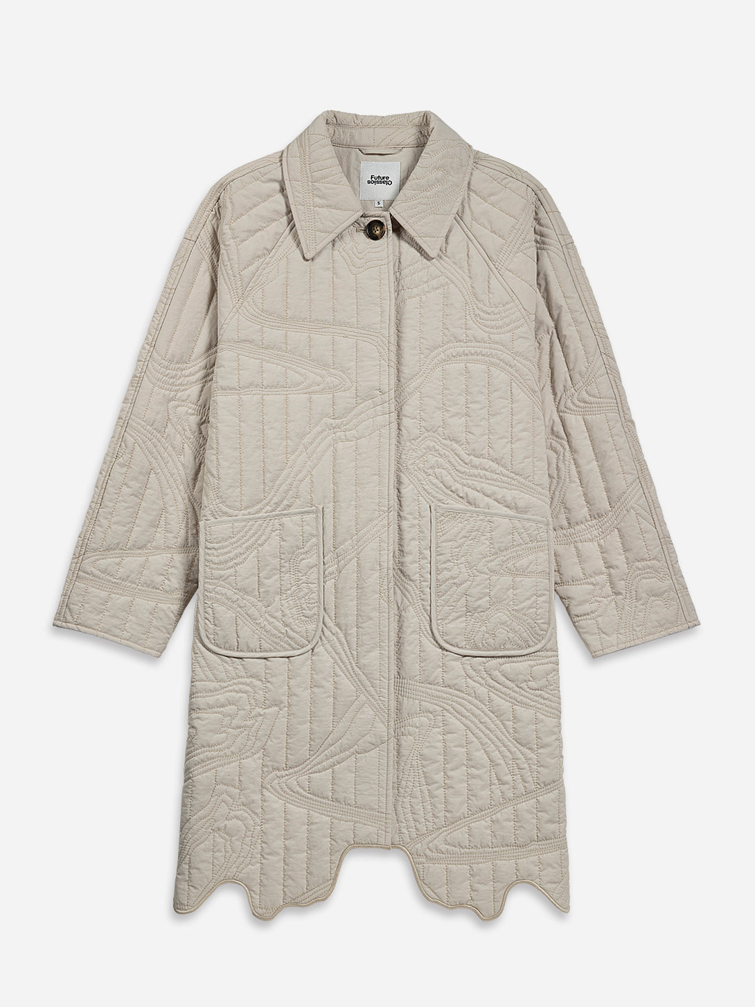 Marble Quilted Coat