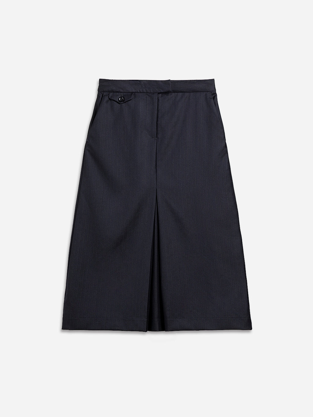 Wool Pinstriped Skirt