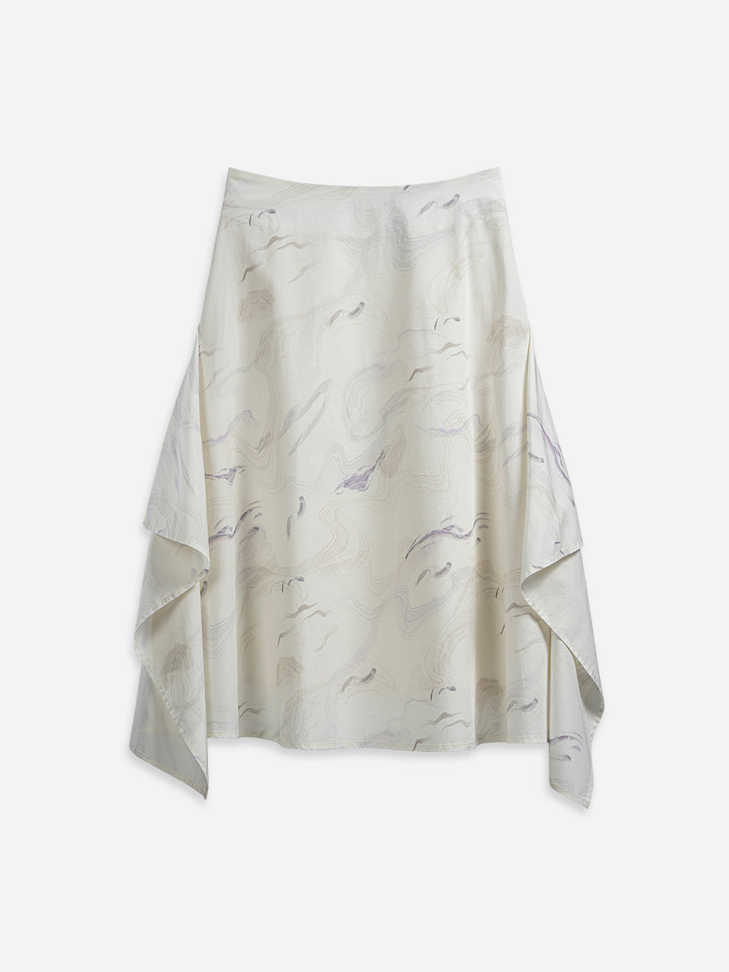AOP Draped Skirt