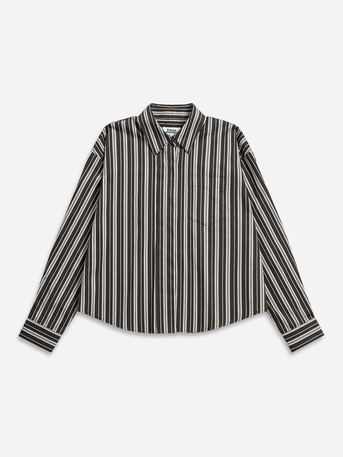 Striped Crop Boxy Shirt