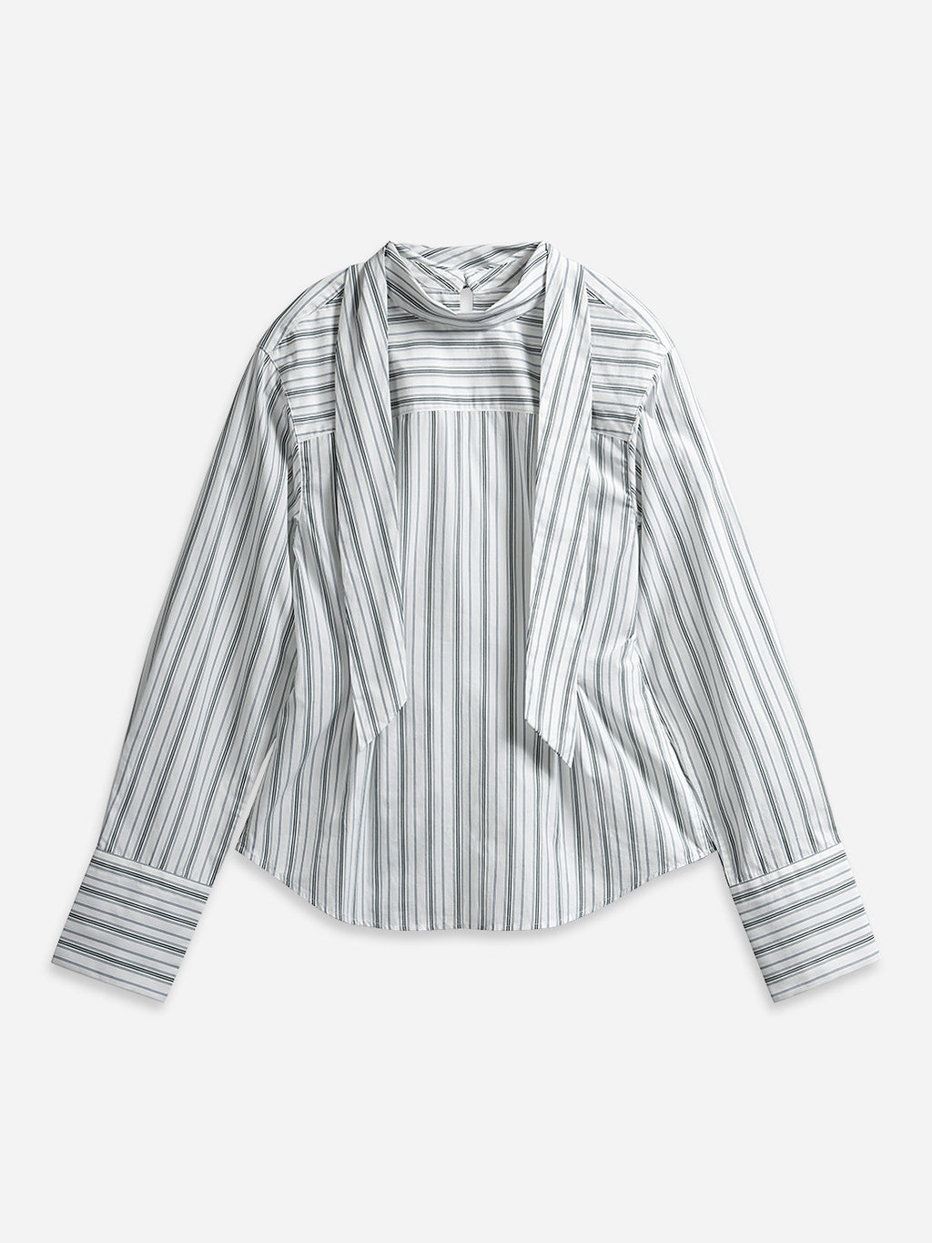 Striped Scarf-Detailed Top