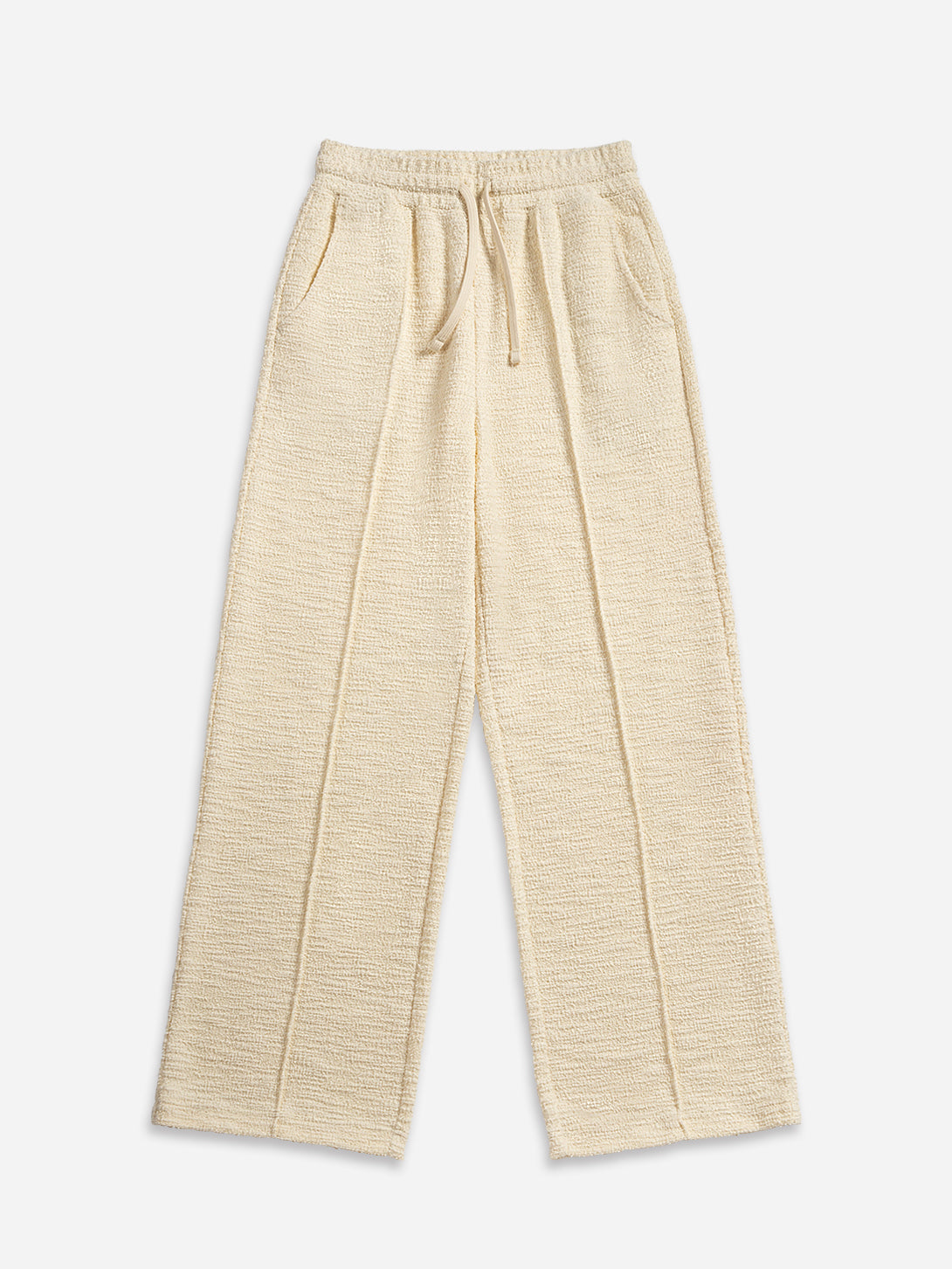 Textured Pintuck Sweatpants