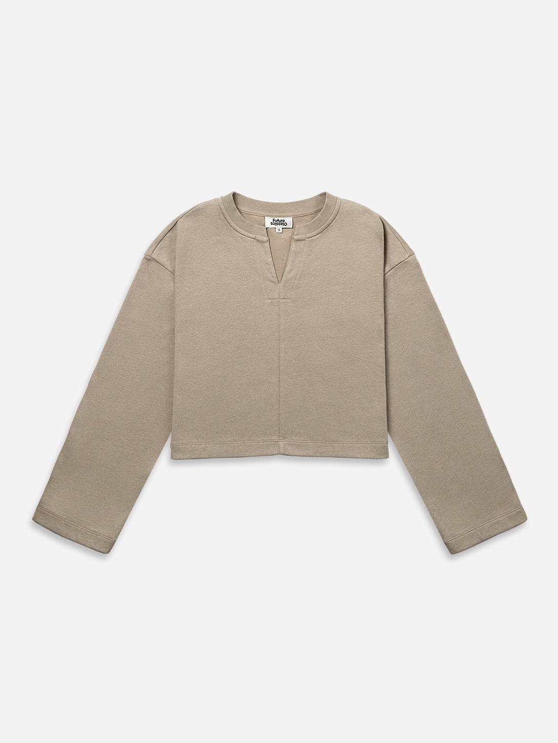Pleated Shoulder Sweatshirt