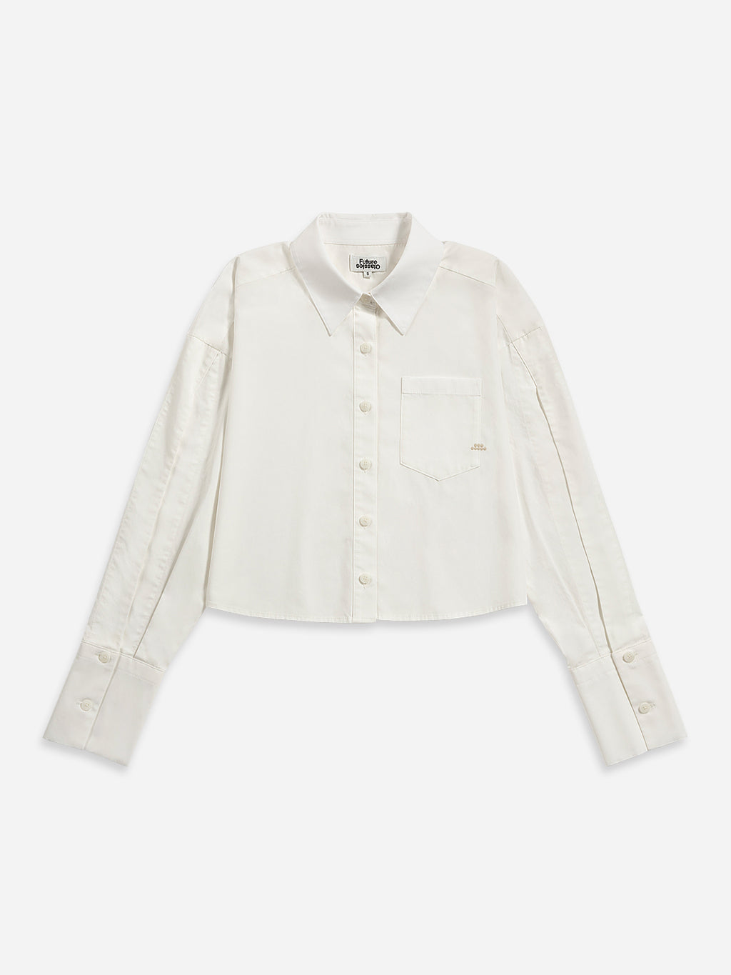 Split Sleeves Cropped Shirt