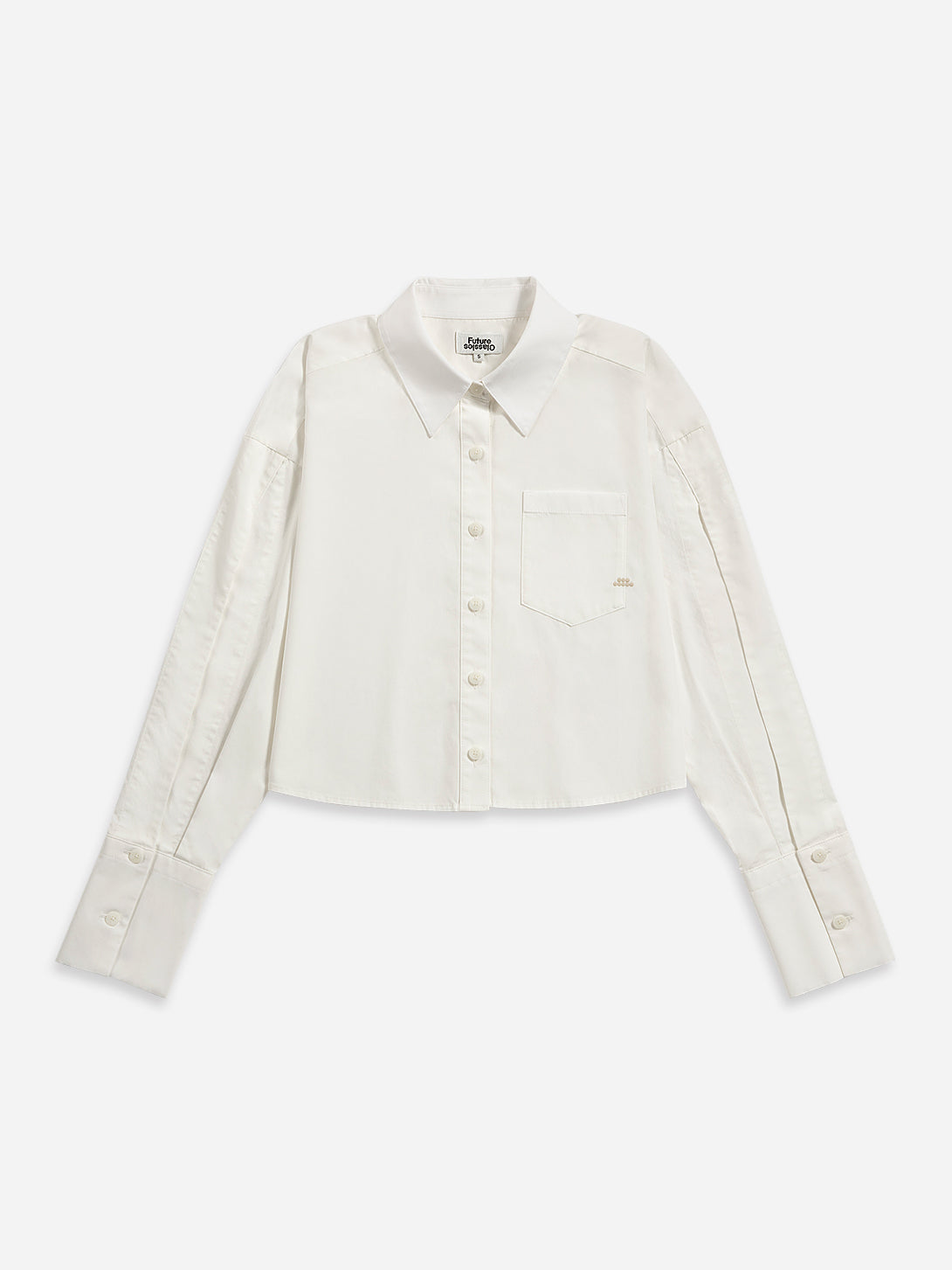 Split Sleeves Cropped Shirt