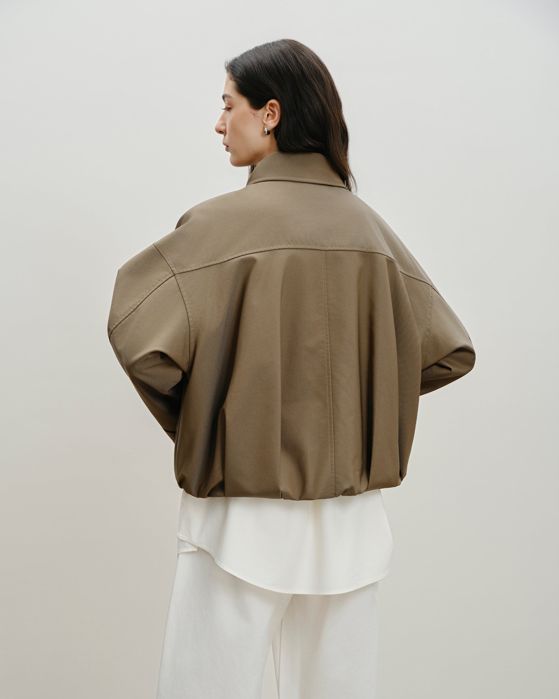 Pleated Cocoon Jacket