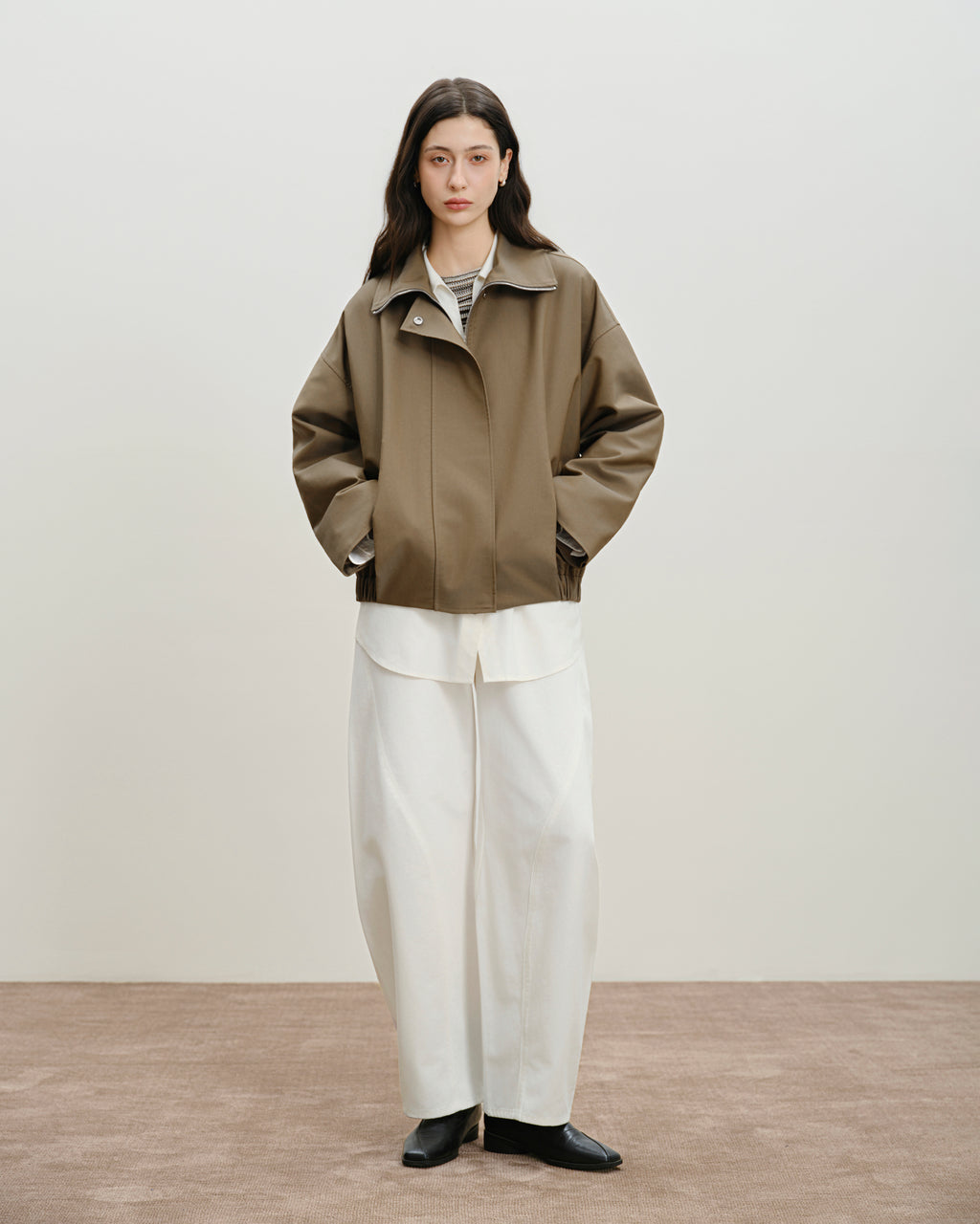 Pleated Cocoon Jacket