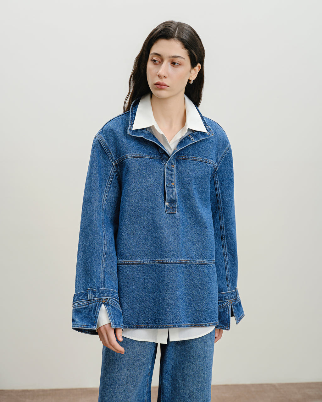 Denim Button-up Tunic