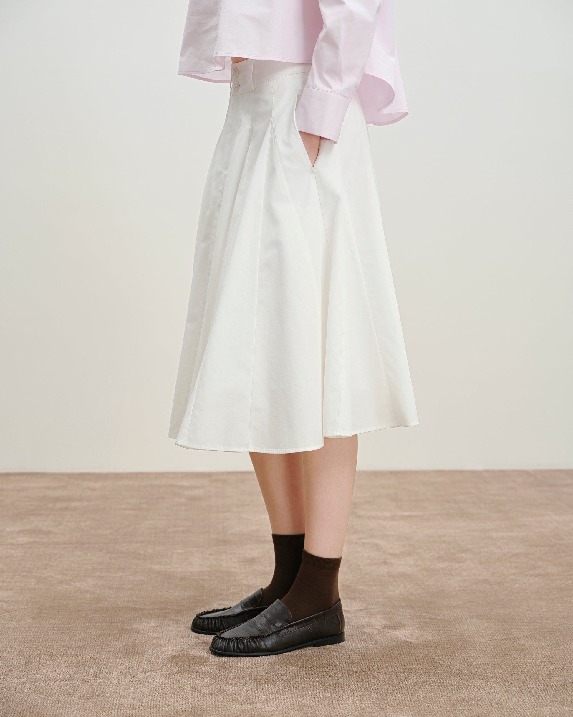 Inverted Pleats Skirt