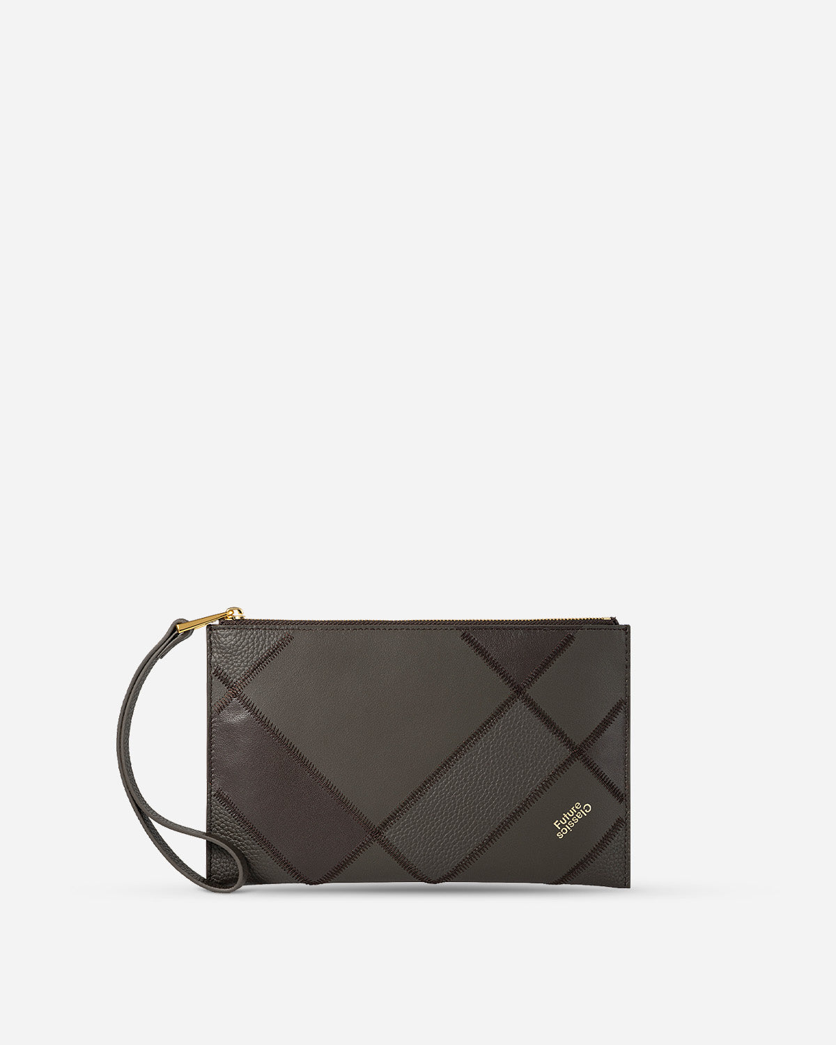 Patchwork Calf Zip Wristlet