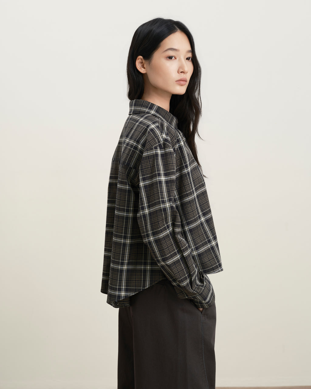 Plaid Flared Shirt