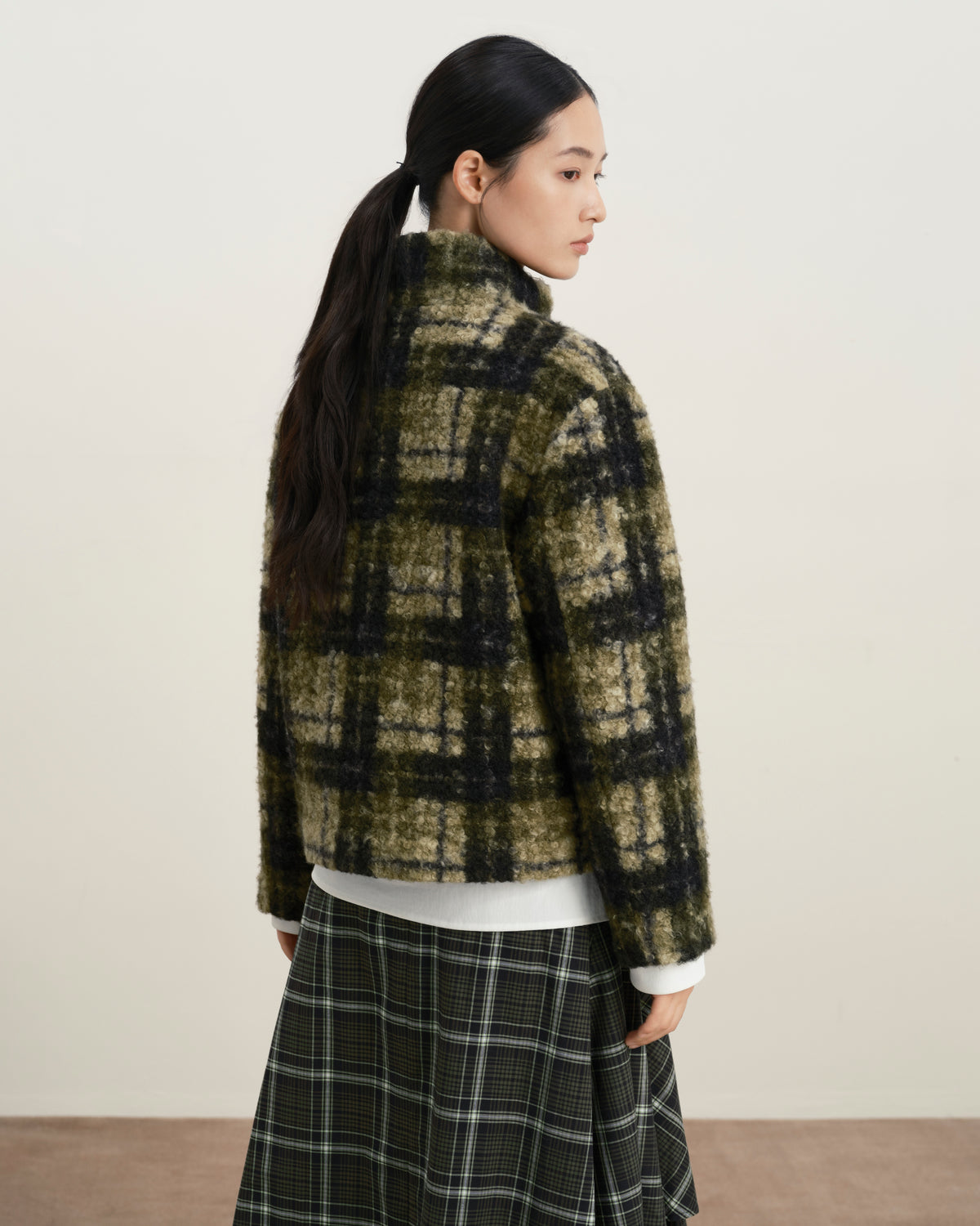 Plaid Teddy Pile Jacket