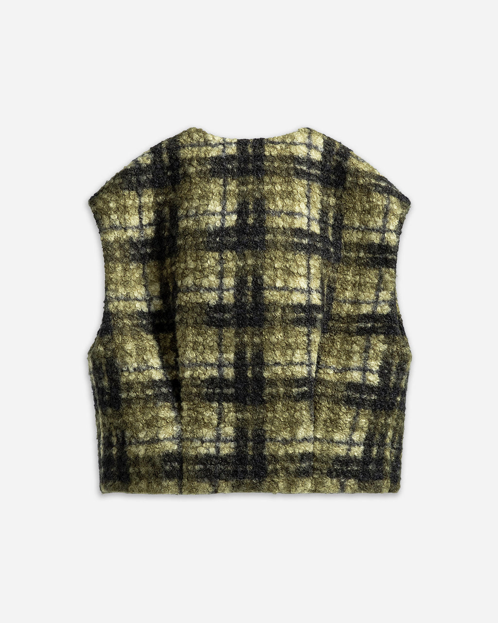 Plaid Teddy Pile Vest