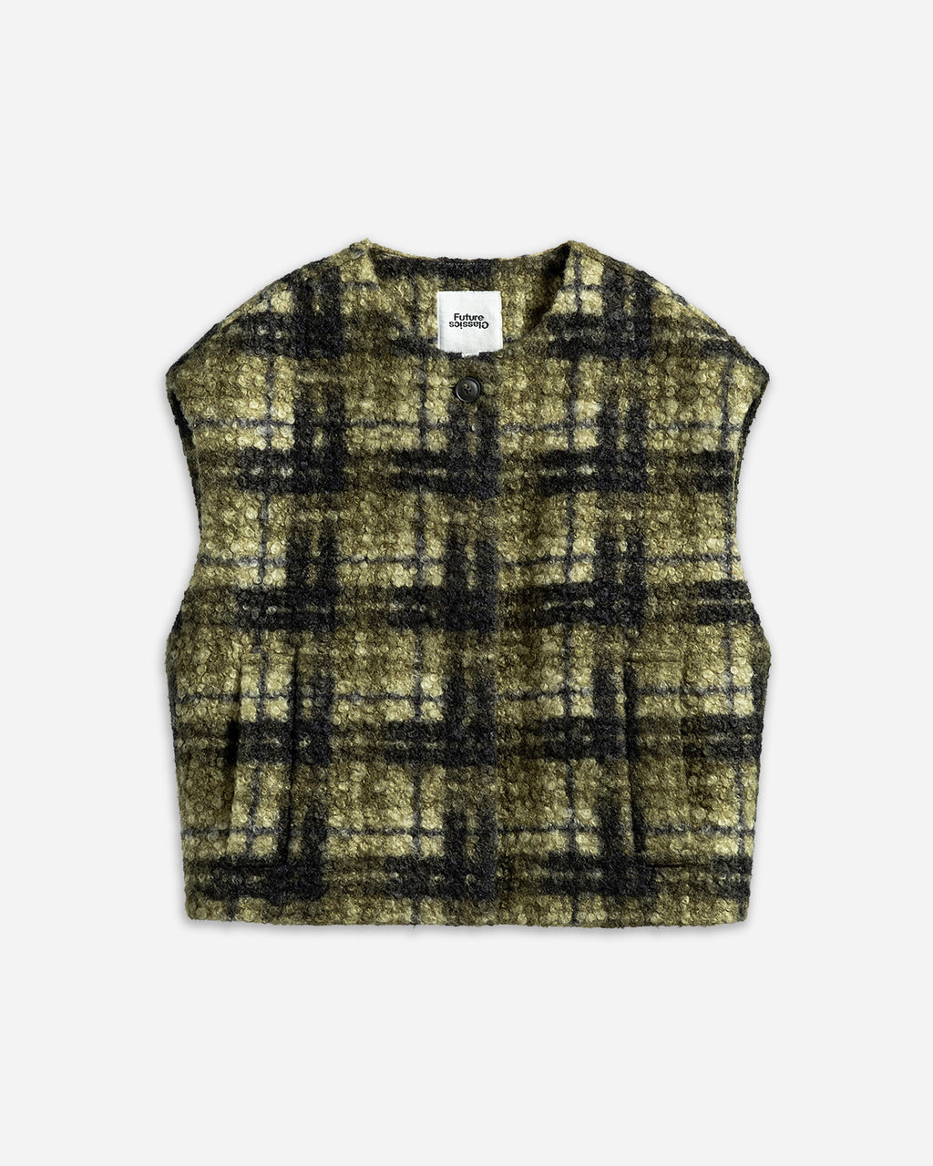 Plaid Teddy Pile Vest