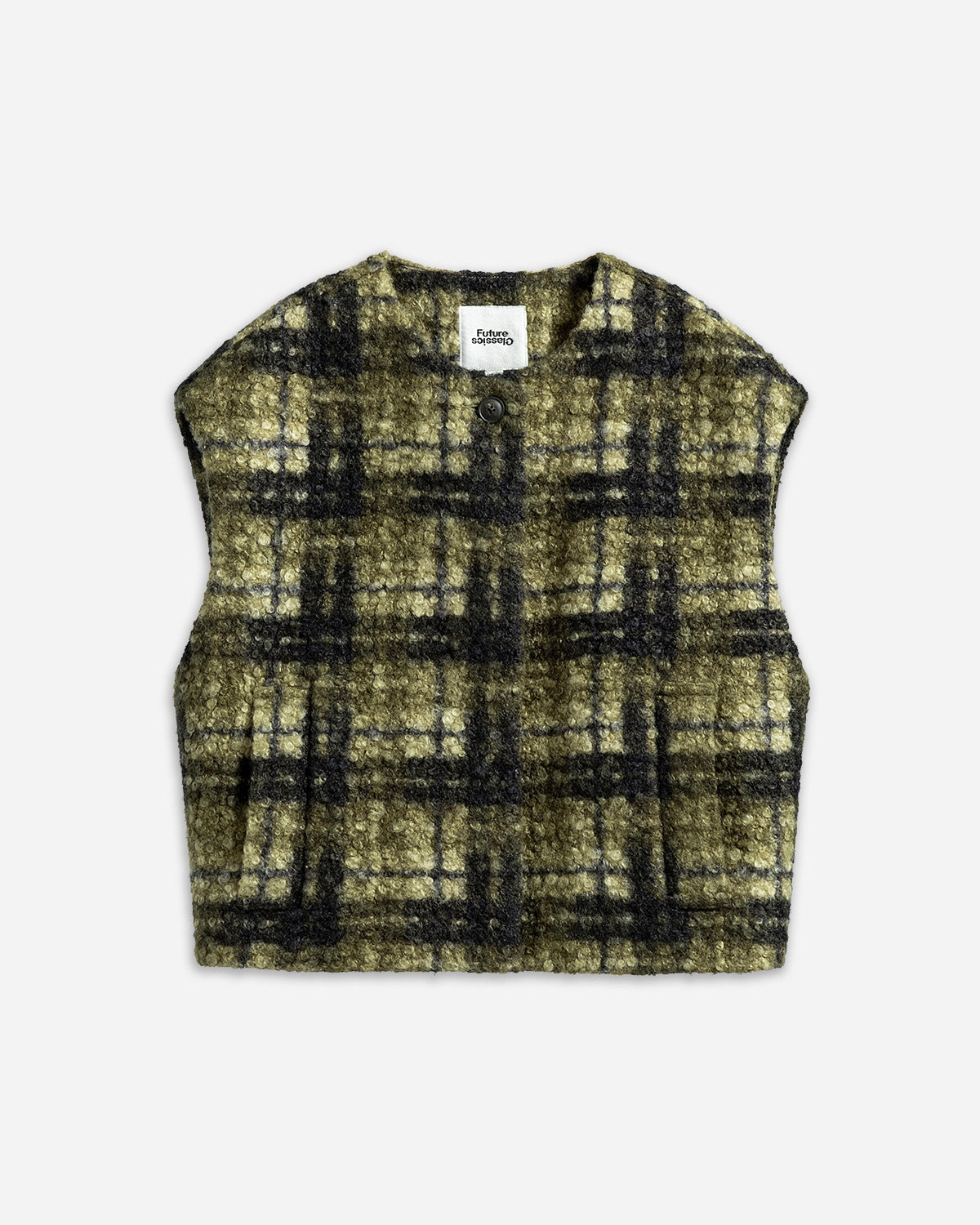 Plaid Teddy Pile Vest