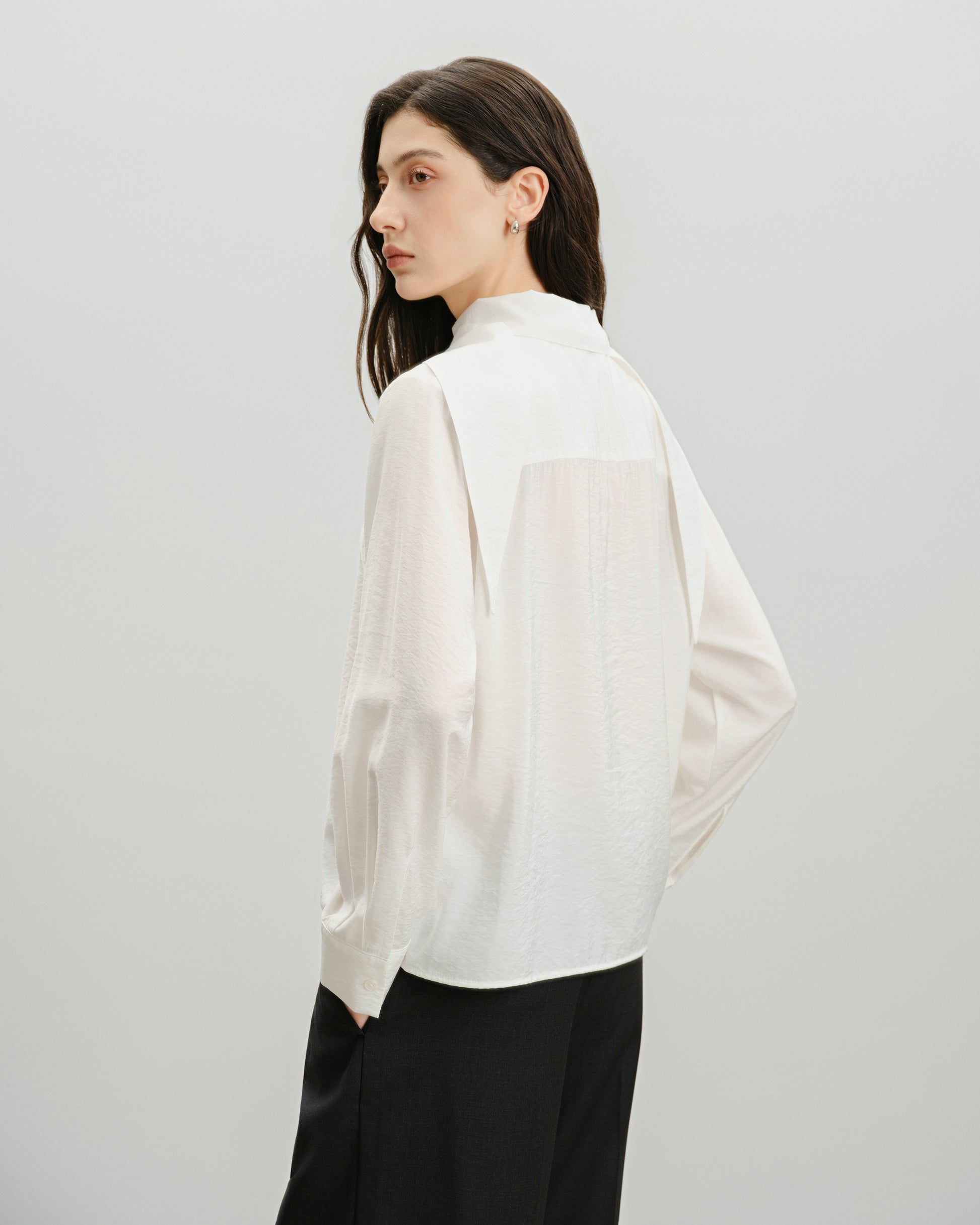 Scarf Collar Shirt
