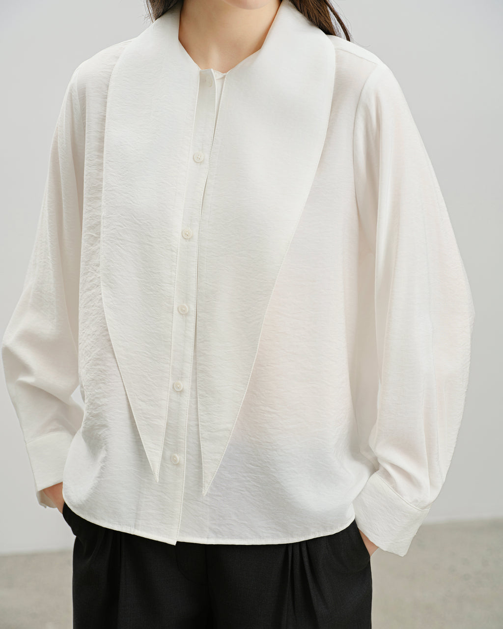 Scarf Collar Shirt