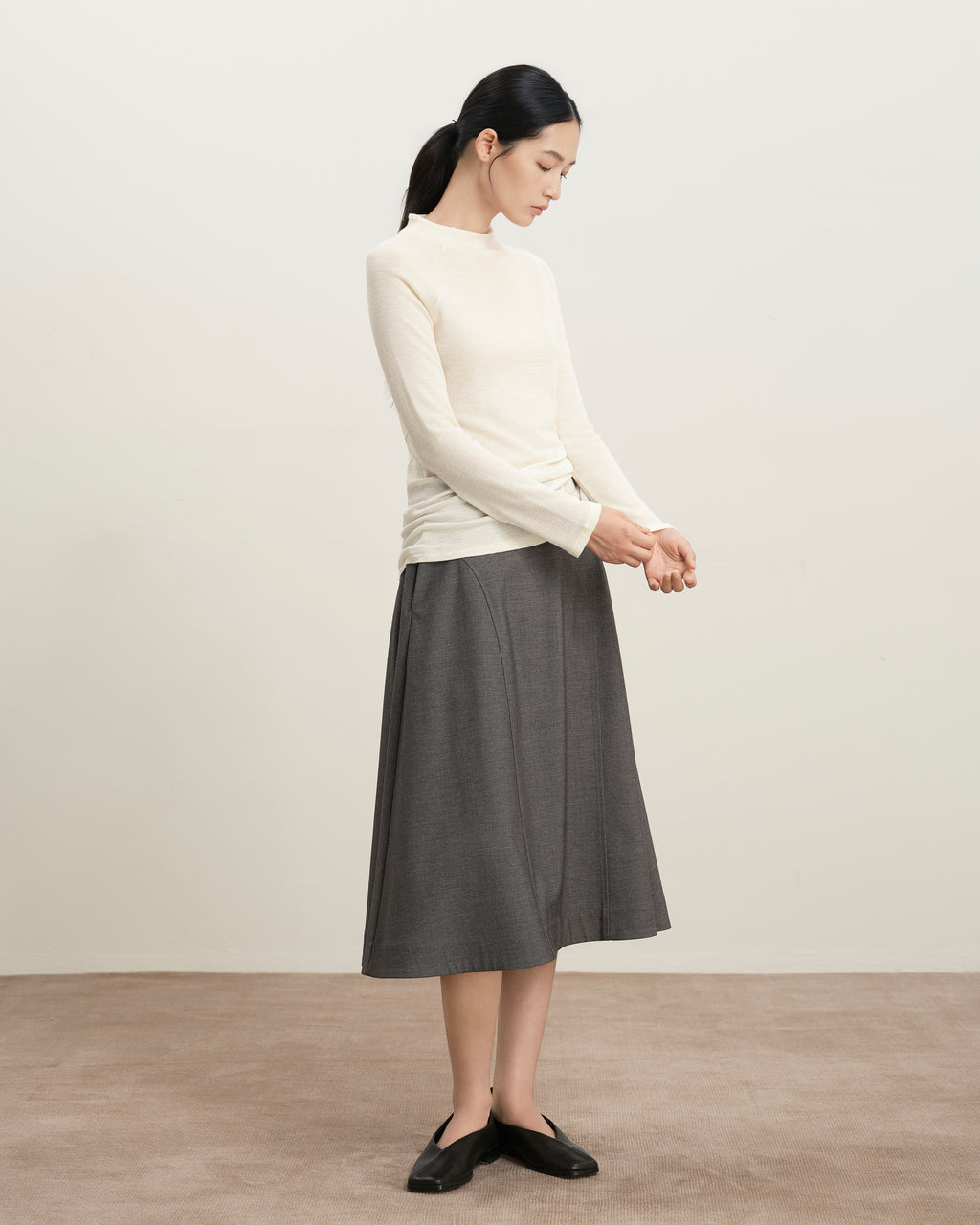 Spiral Seam Wool Top