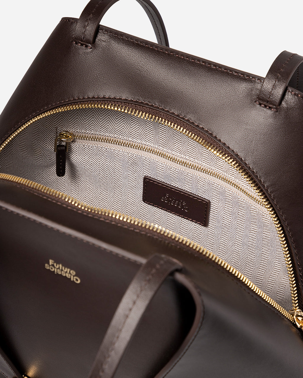Small Collar Nappa Tote