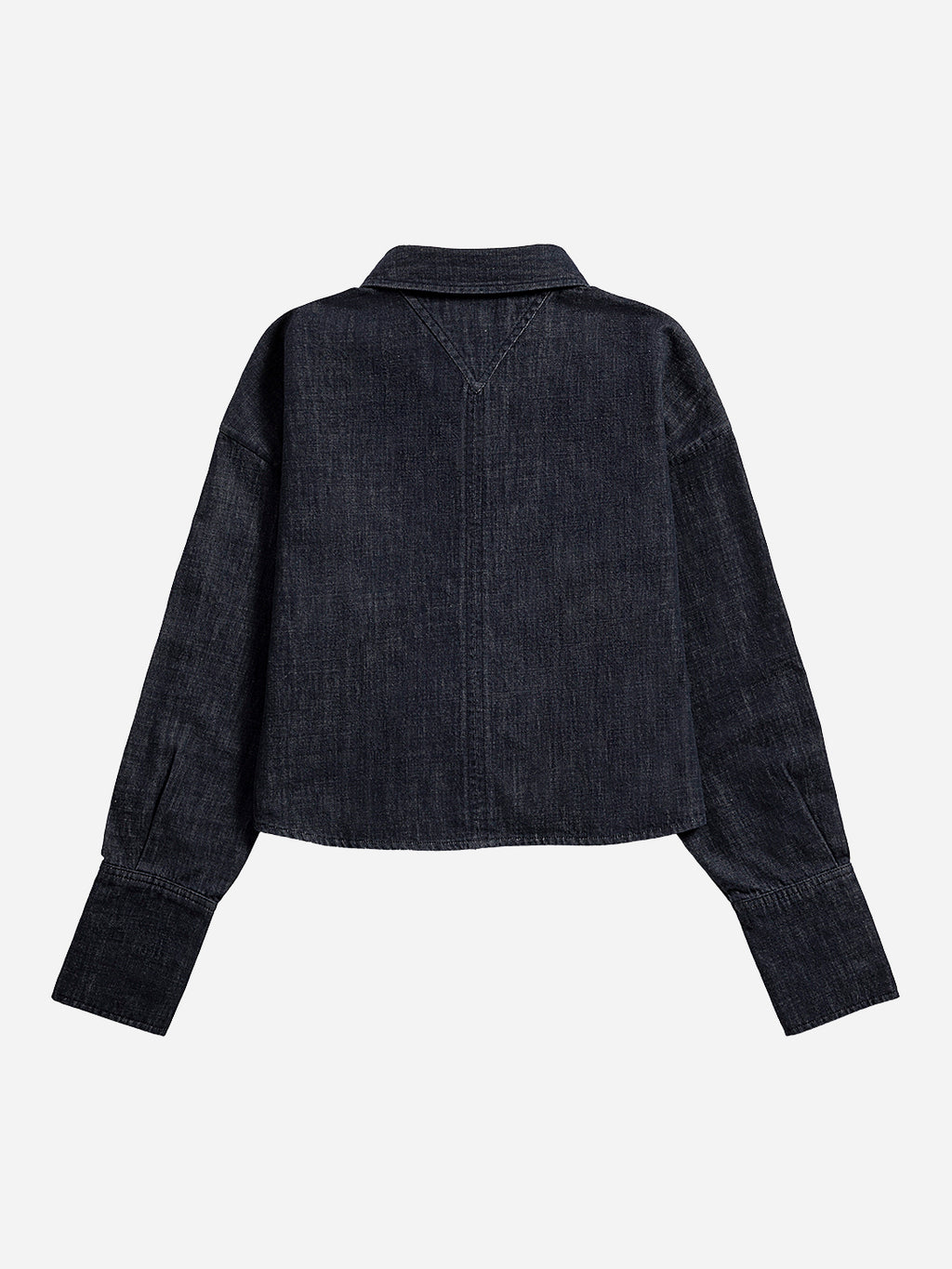 Motif Sleeve Denim Shirt