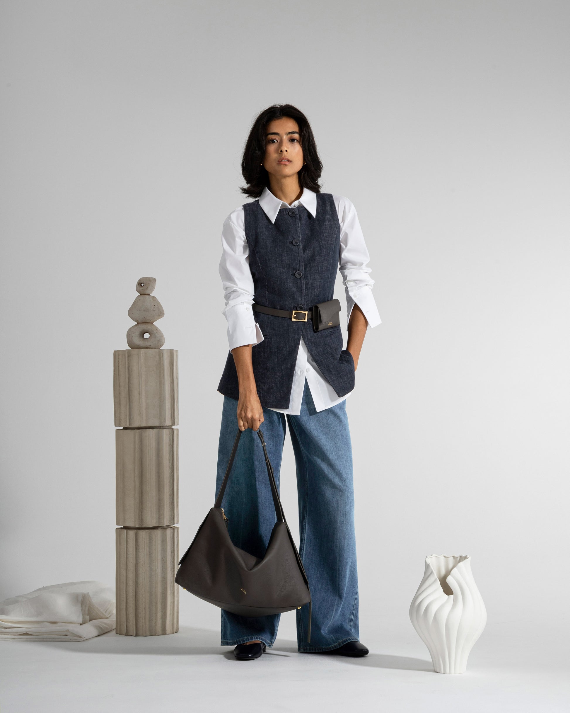 デニム ウエストコート