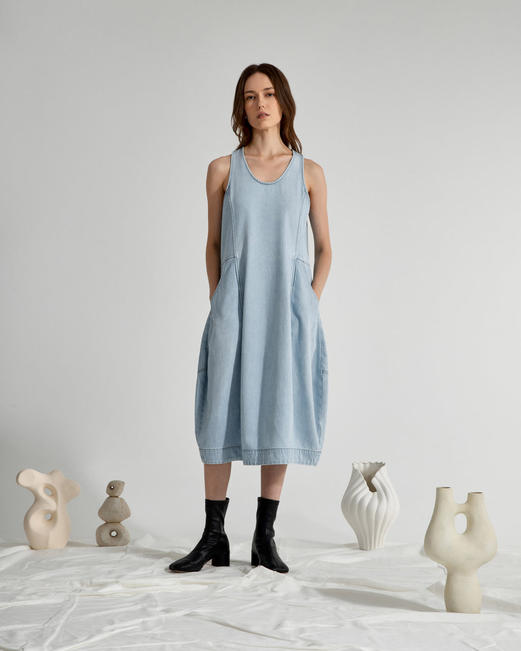 Vase Denim Dress