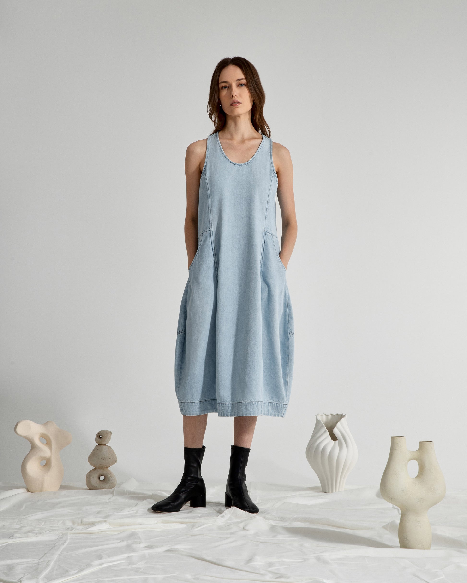 Vase Denim Dress