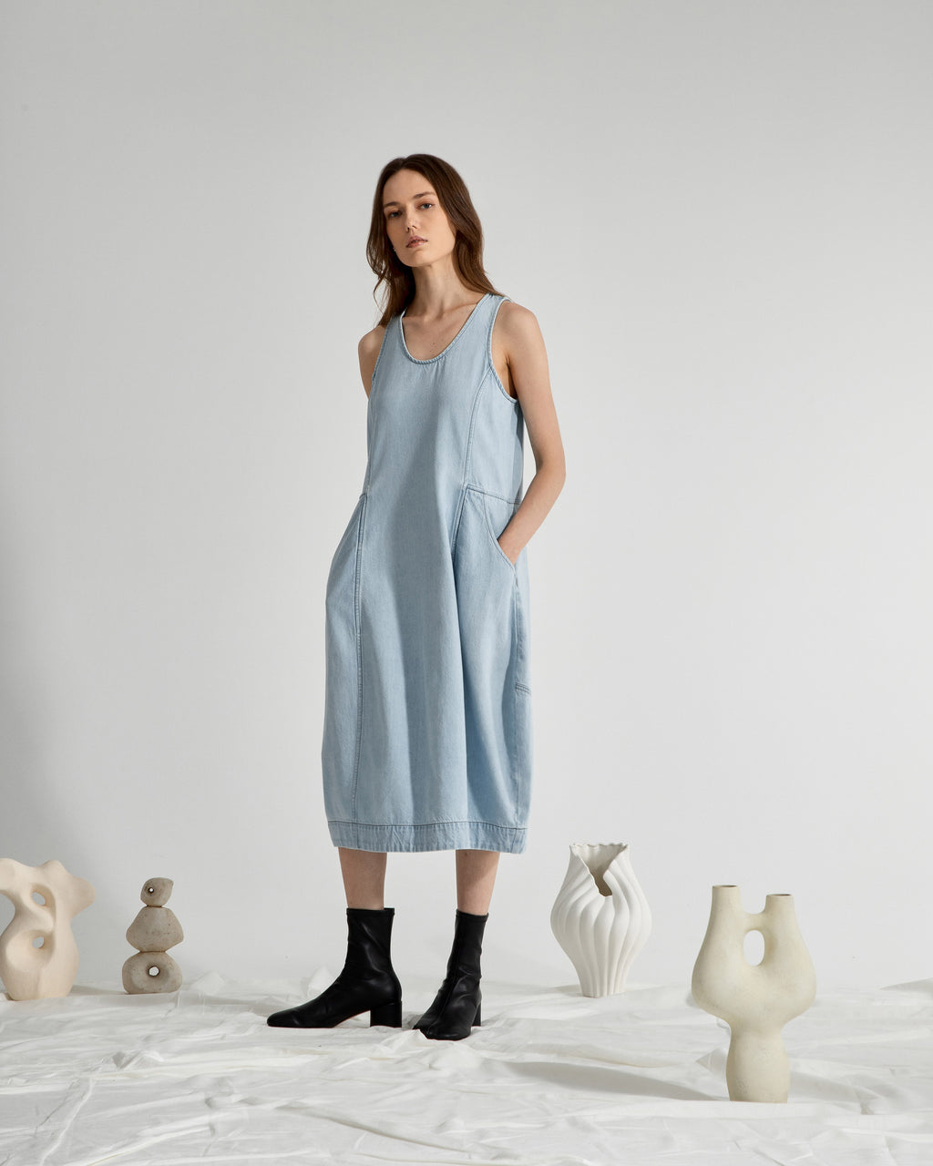 Vase Denim Dress