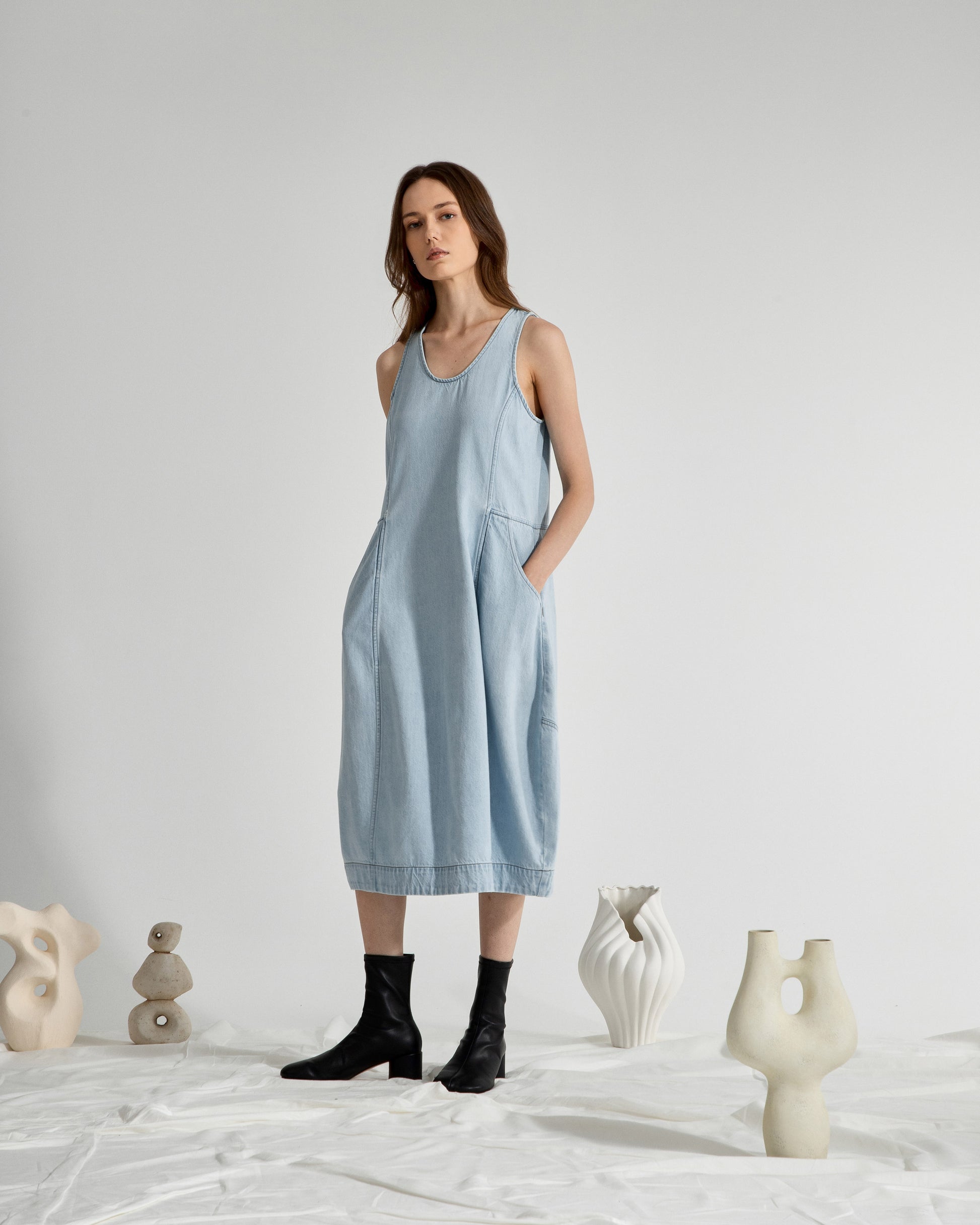 Vase Denim Dress