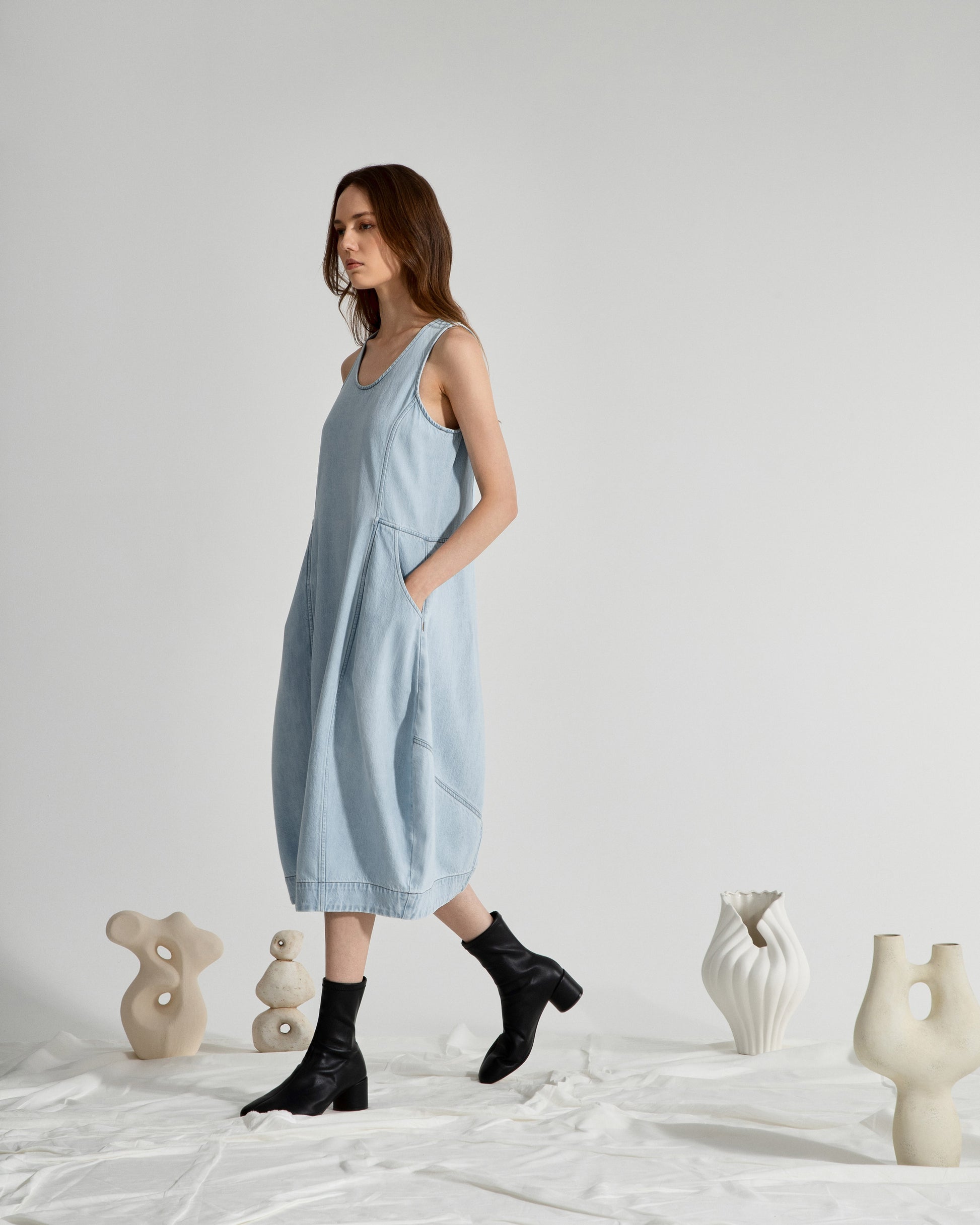 Vase Denim Dress