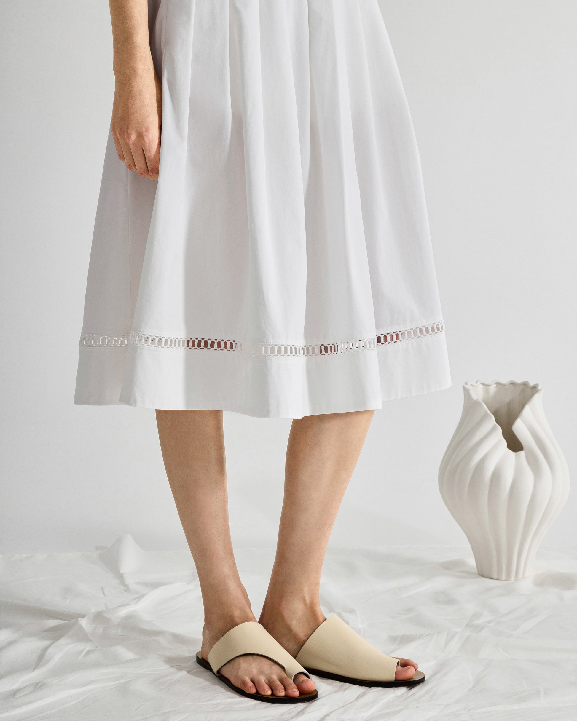 Pleated Flare Skirt