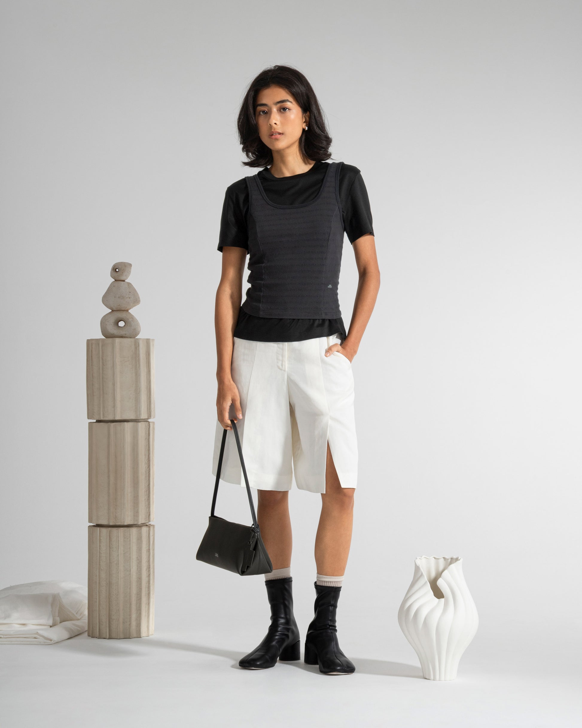 エッセンシャル タンク（ジャカードリブ）