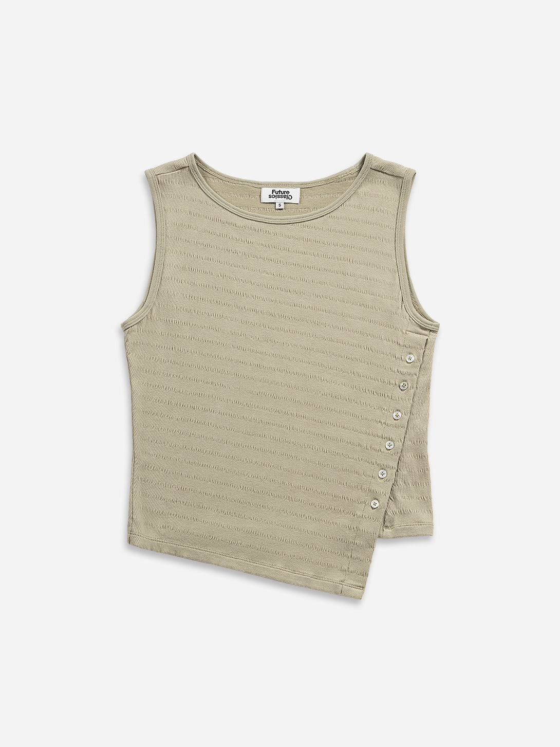 アシンメトリー裾 タンク（ジャカード）