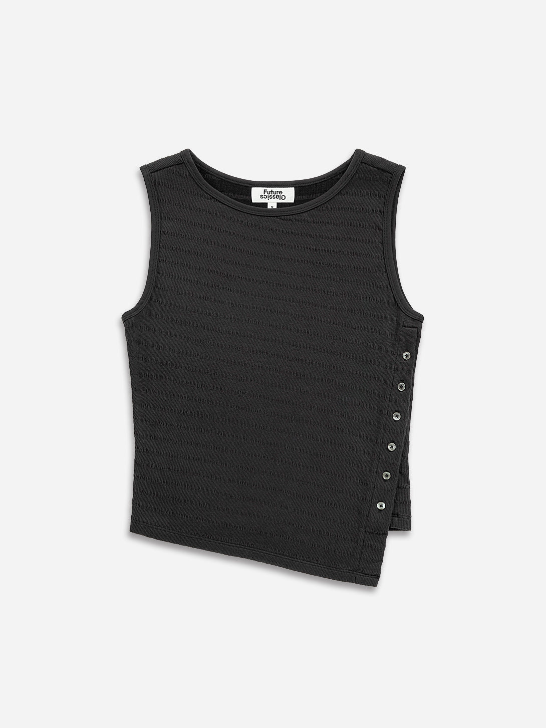 アシンメトリー裾 タンク（ジャカード）