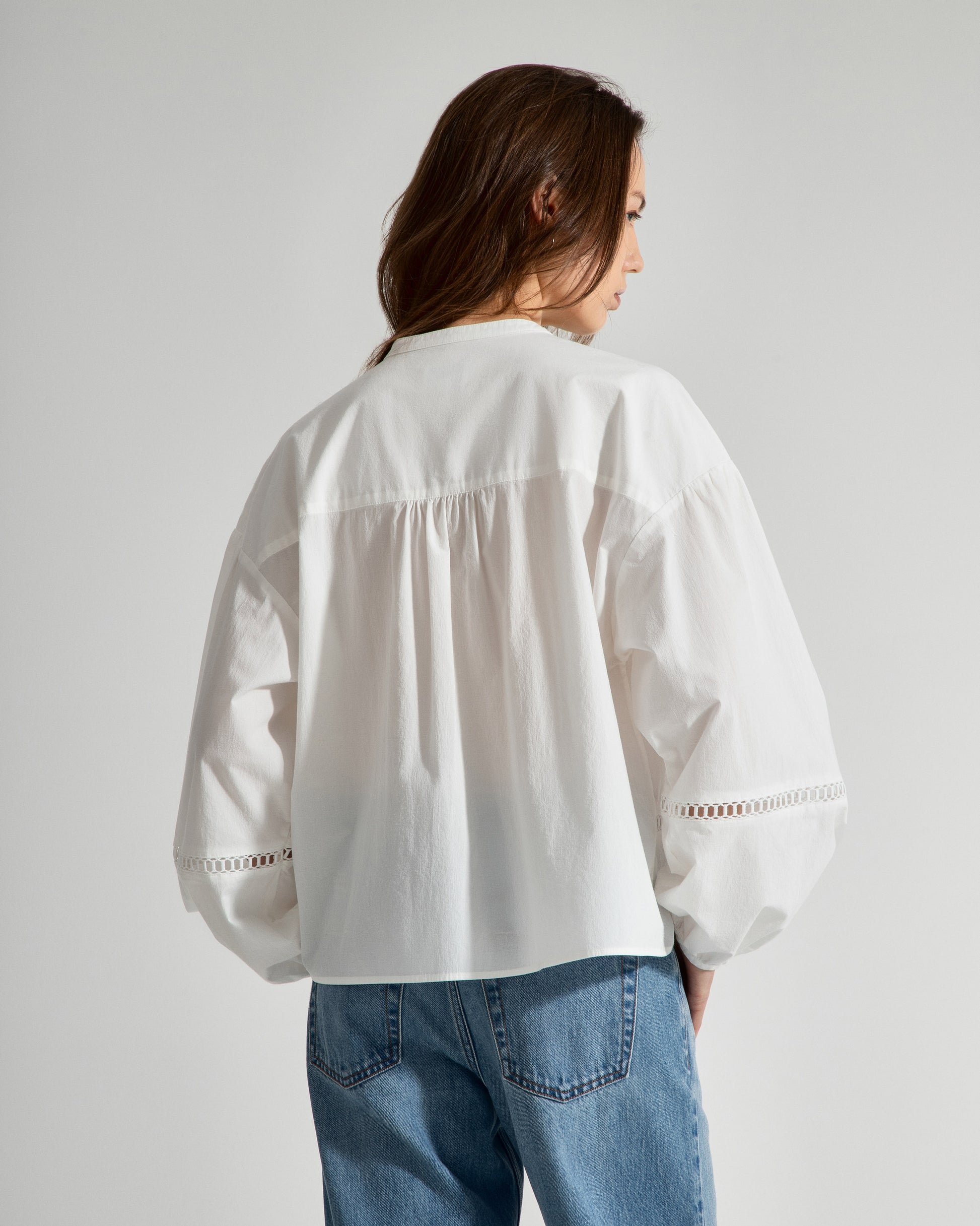 Band Collar Stencils Shirt