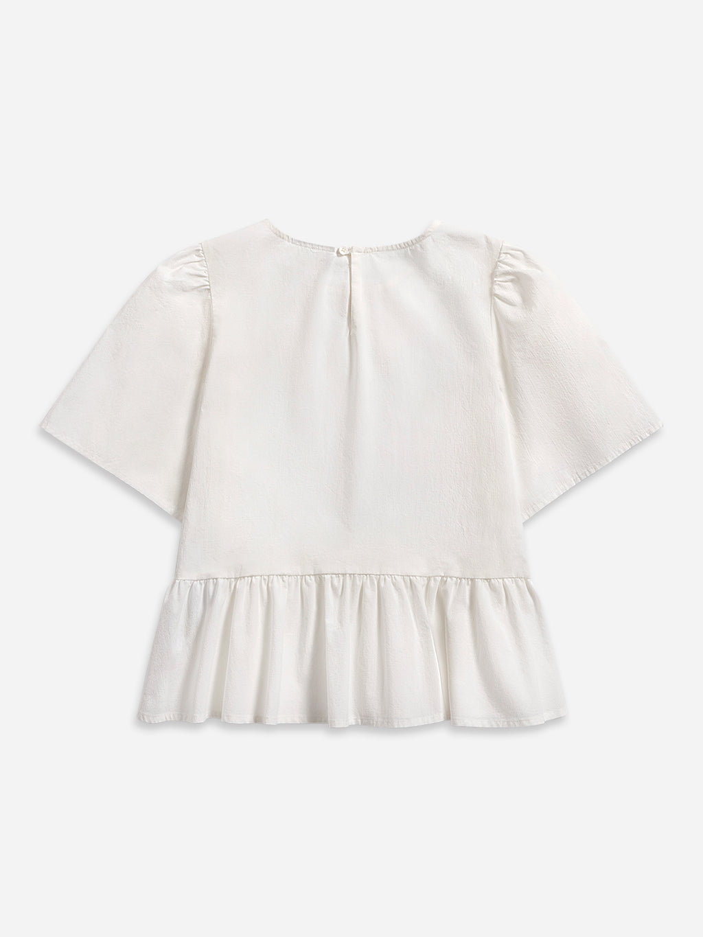 Puff Sleeves Gathered Blouse