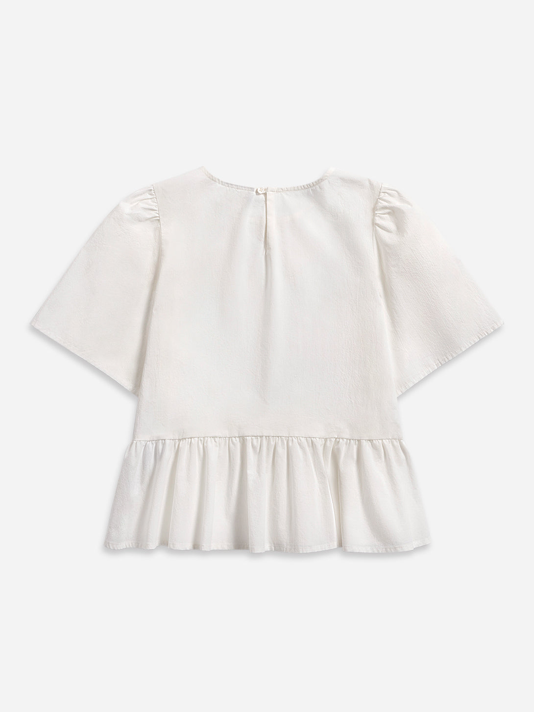 Puff Sleeves Gathered Blouse