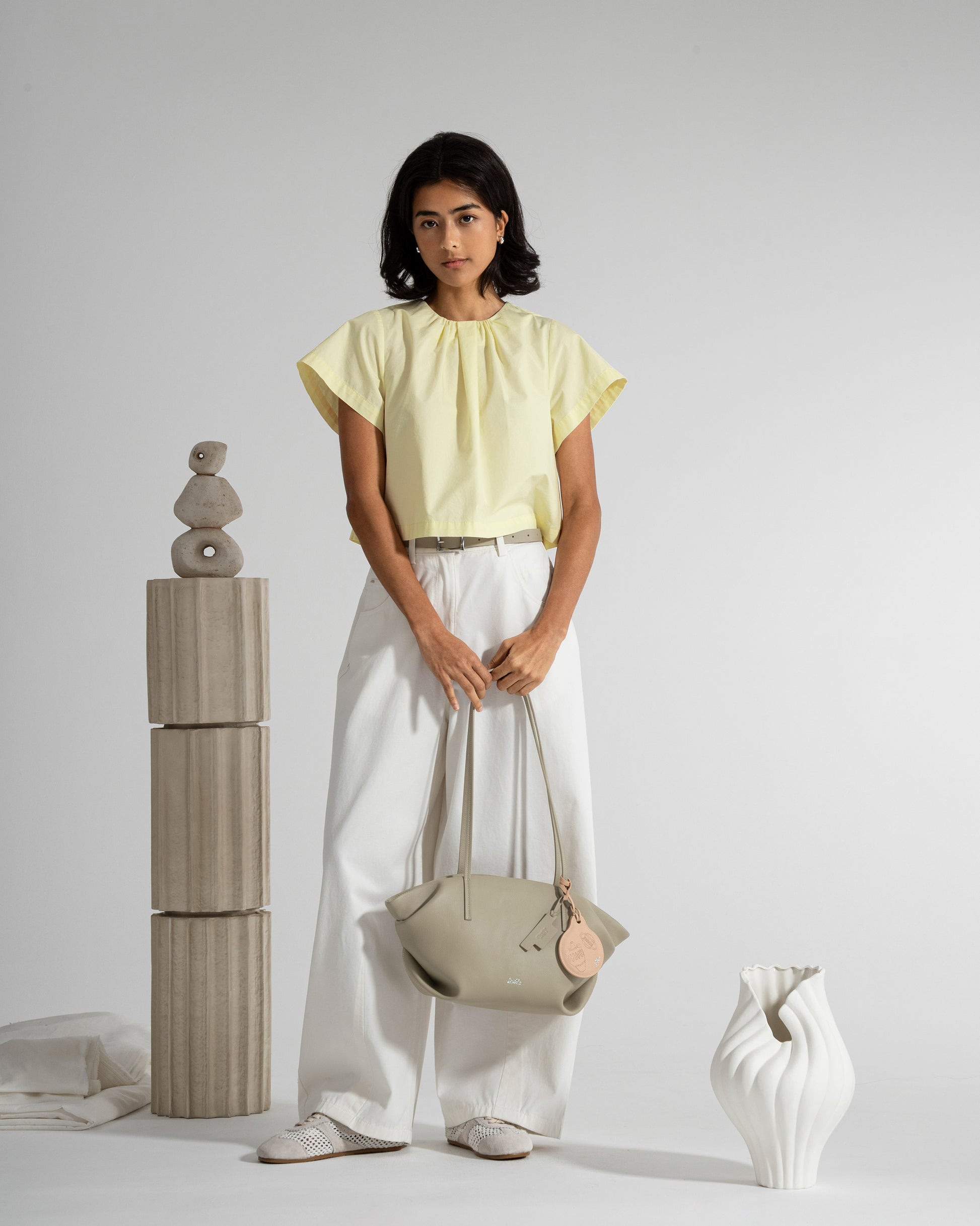 Gathered Neck SS Top