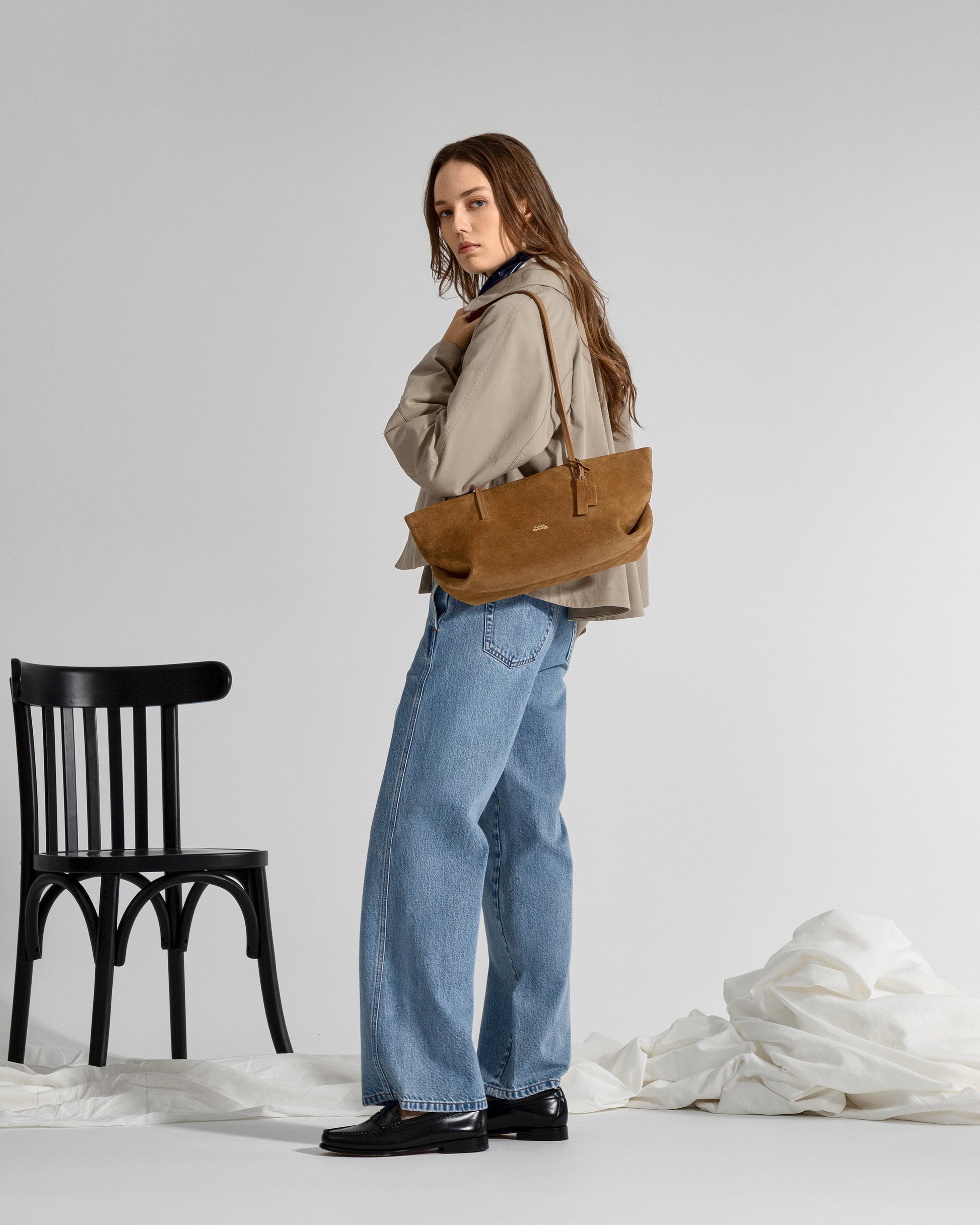 Medium Boat Suede Tote