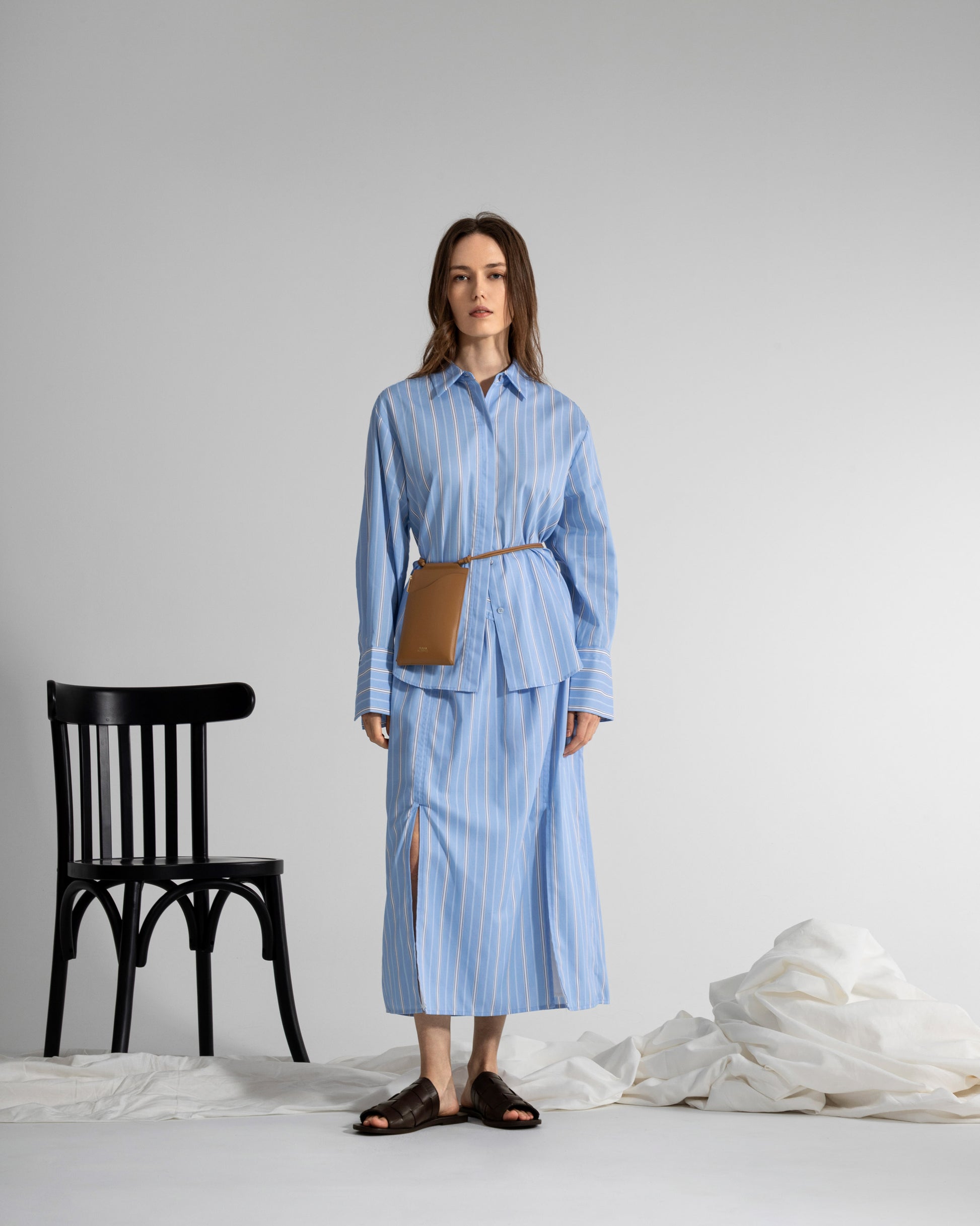 ストライプ オーバーサイズシャツ