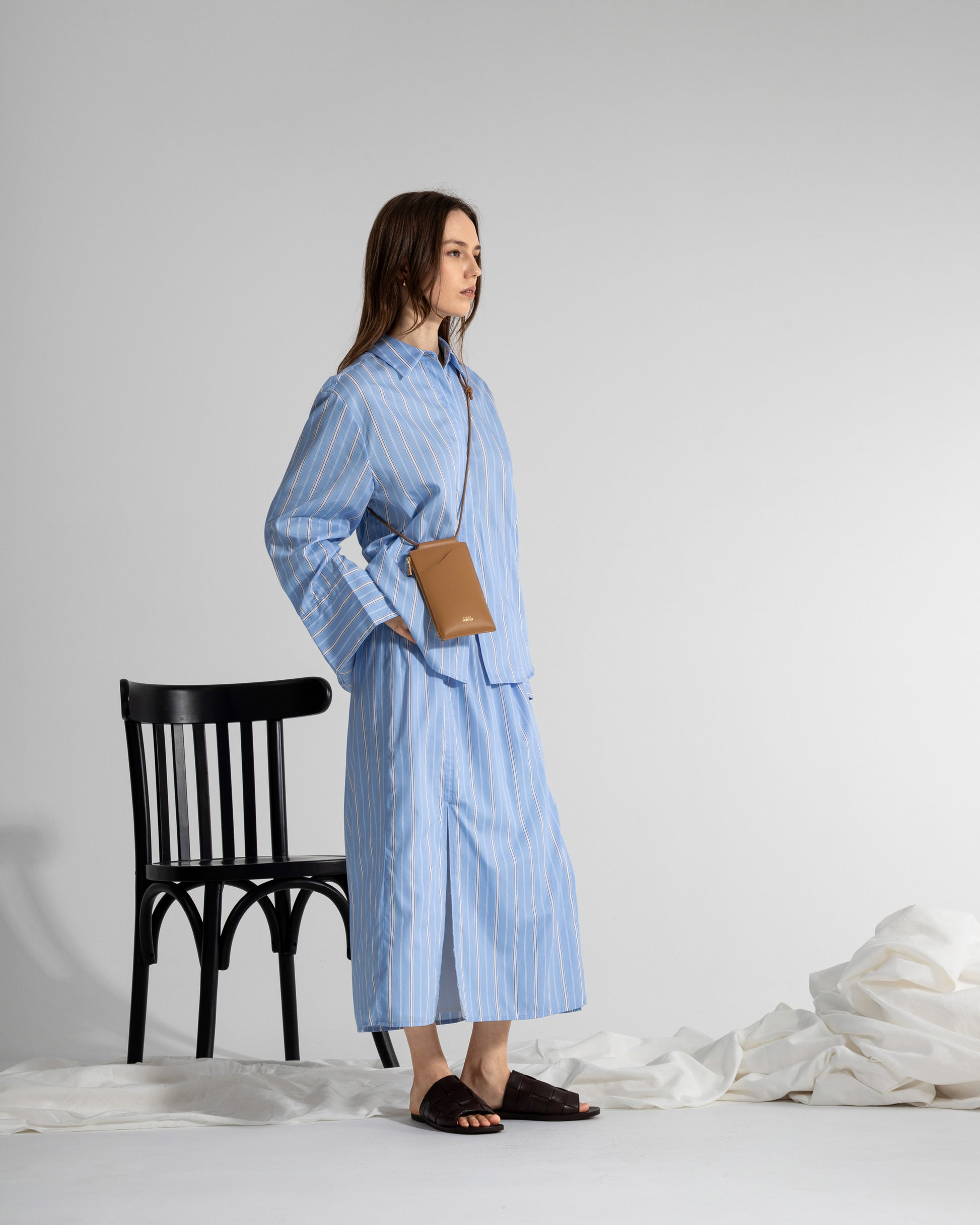 ストライプ オーバーサイズシャツ