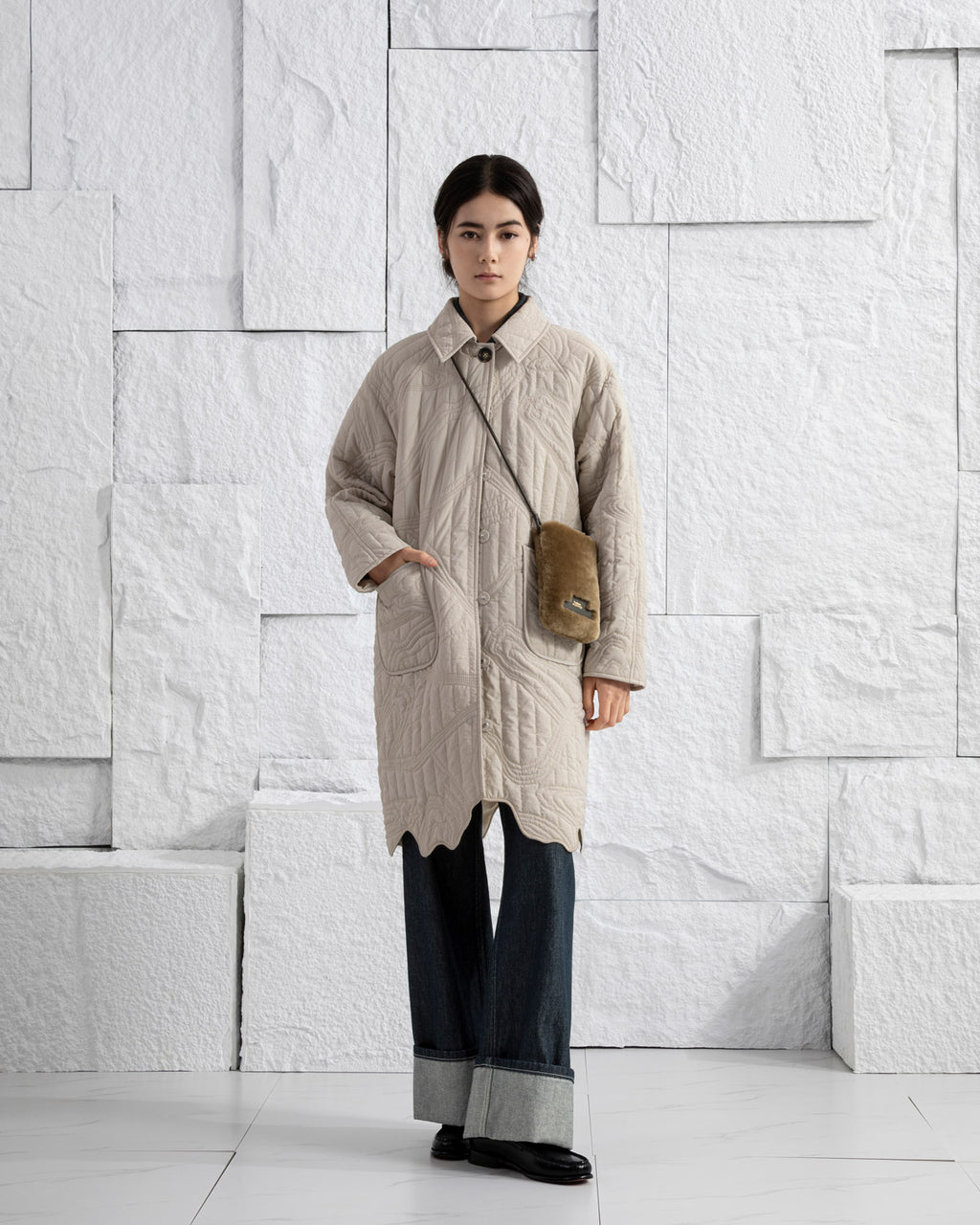 Mini Sheepskin Phone Crossbody