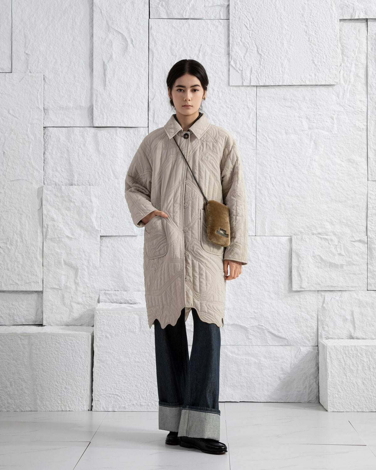 Mini Sheepskin Phone Crossbody