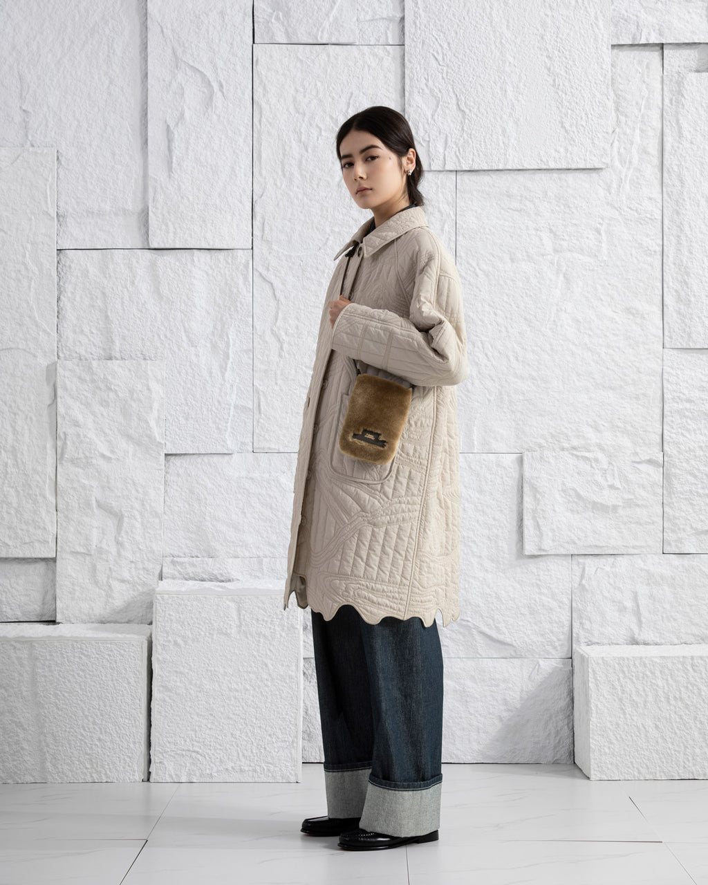 Mini Sheepskin Phone Crossbody