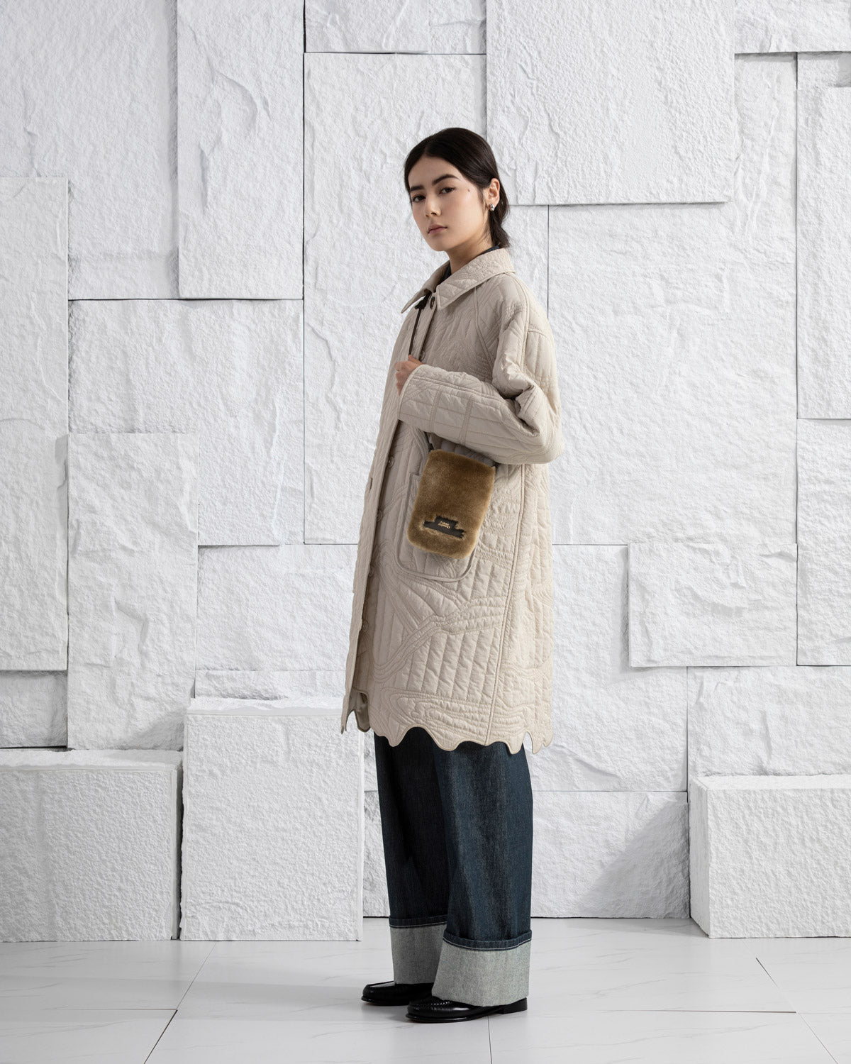 Mini Sheepskin Phone Crossbody